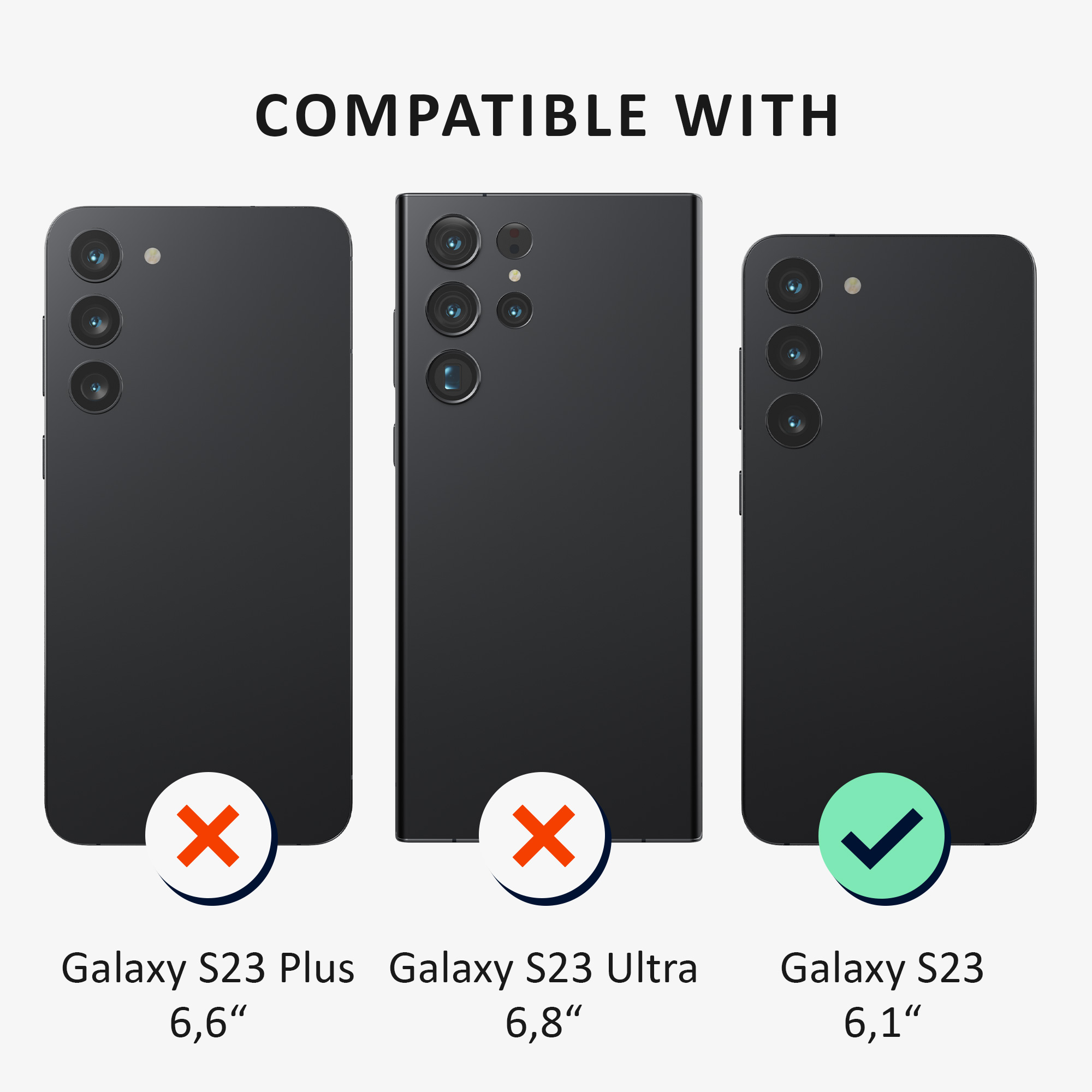 Pouzdro pro Samsung Galaxy S23 kwmobile MagSafe se stojánkem tenké - černá / matný transparentní