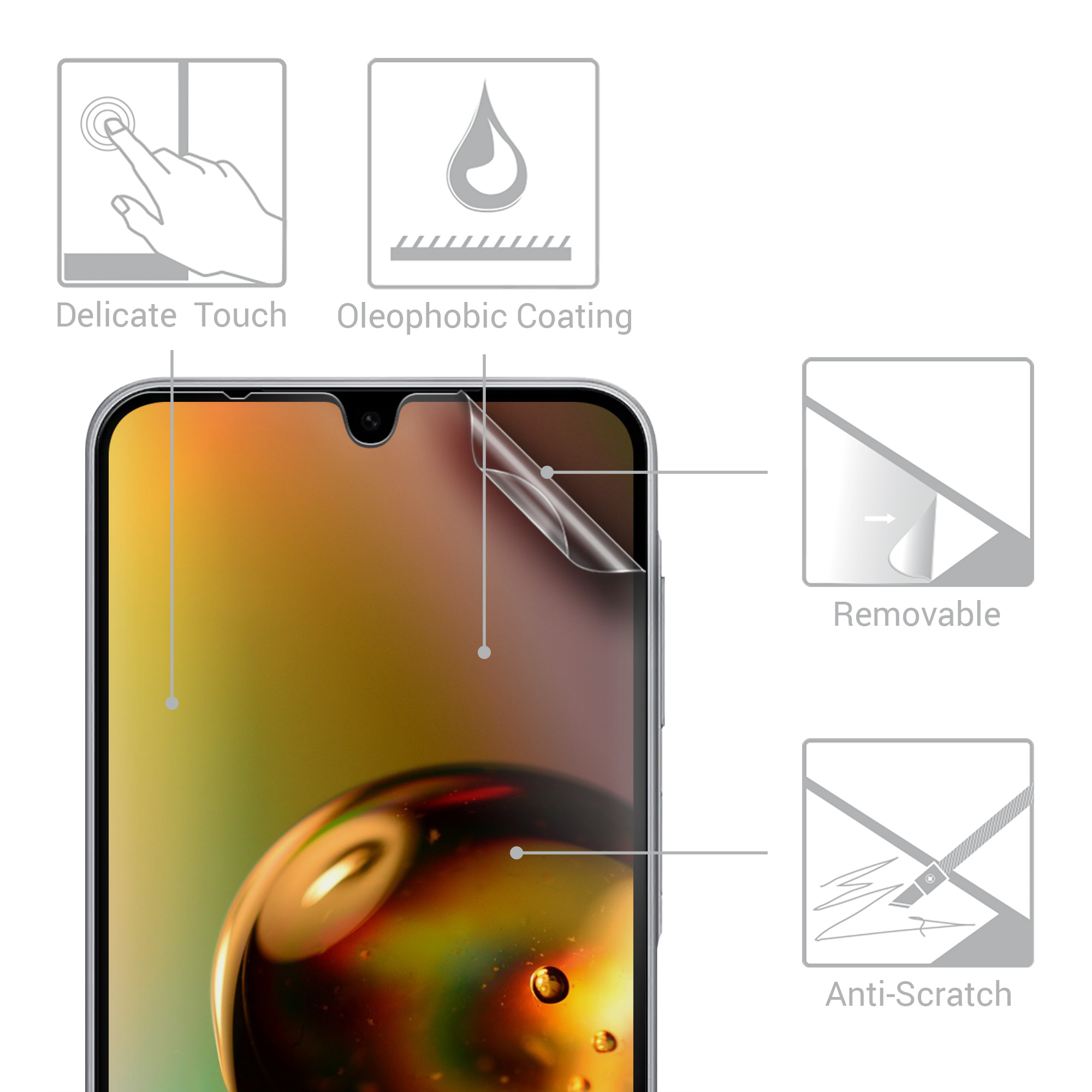 Sada 3 ochranných fólií pro Samsung Galaxy A18 4G / 5G kwmobile - matný