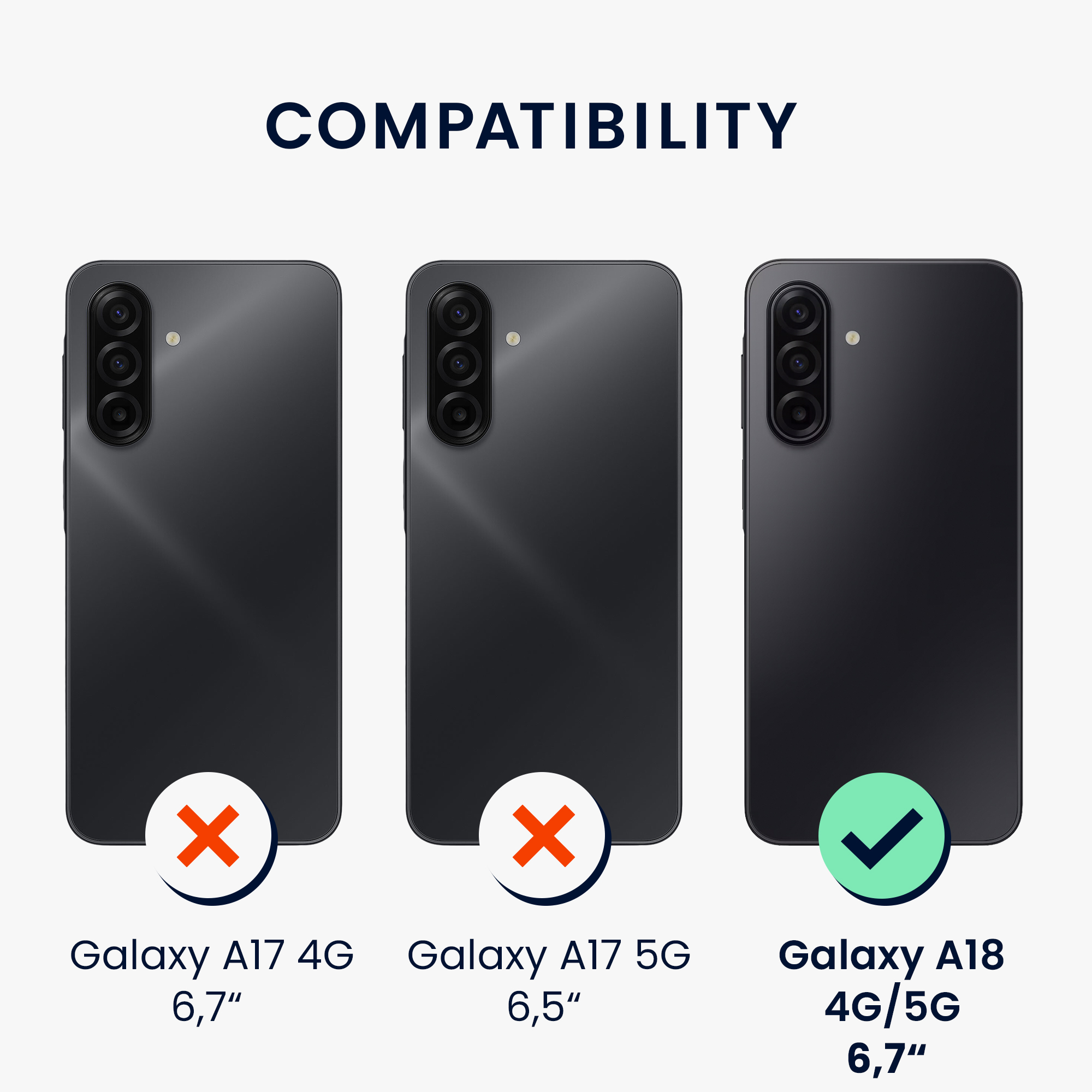 Pouzdro pro Samsung Galaxy A18 4G / 5G kwmobile silikonové - baltská modrá