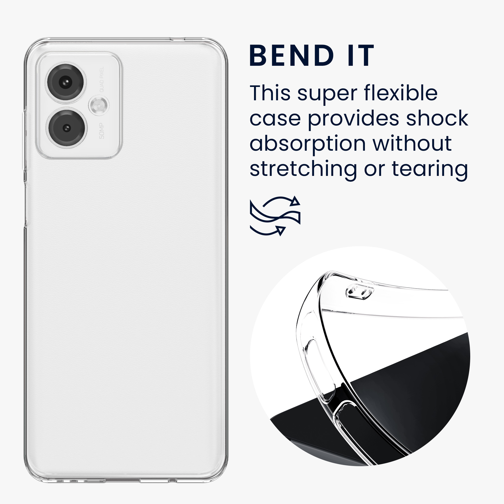 Pouzdro pro Motorola Moto G14 kwmobile tenké TPU - transparentní