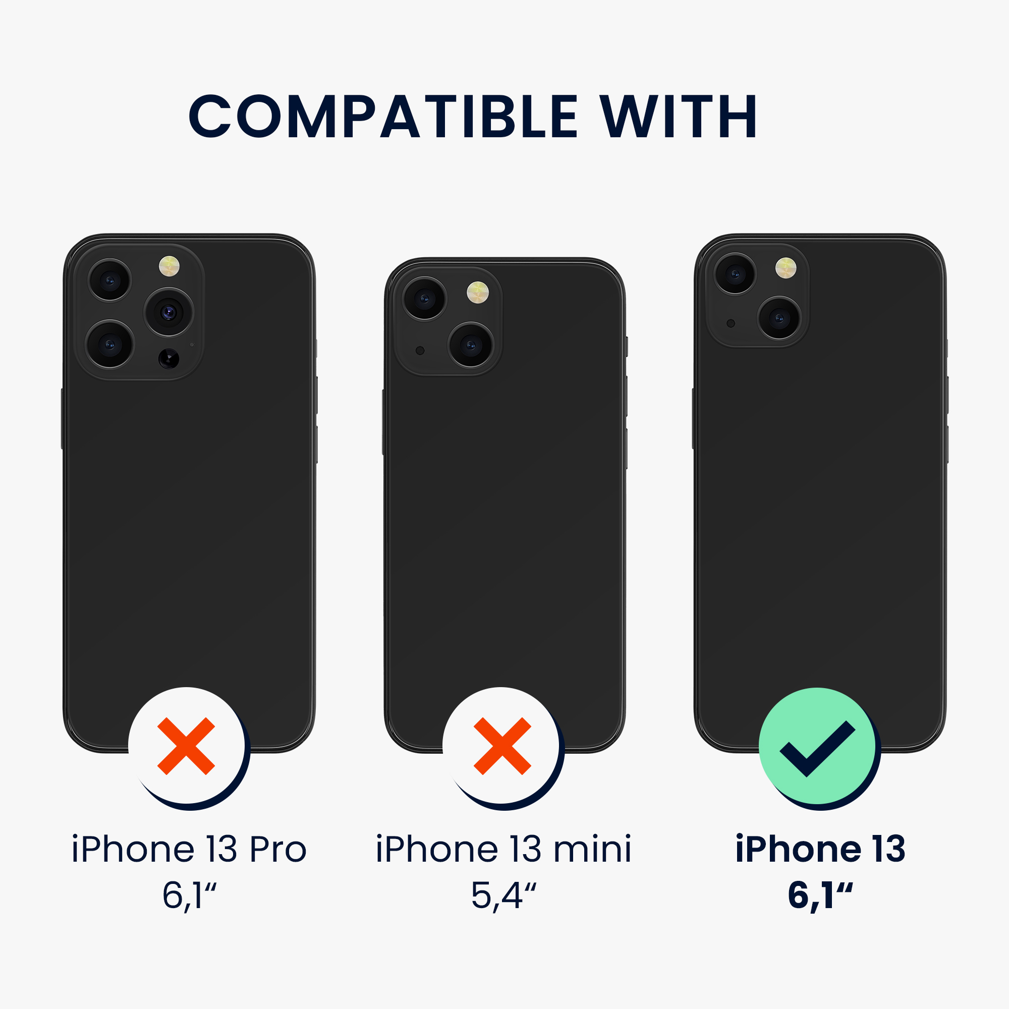 Kryt s přihrádkou kwmobile pro iPhone 13 - černá