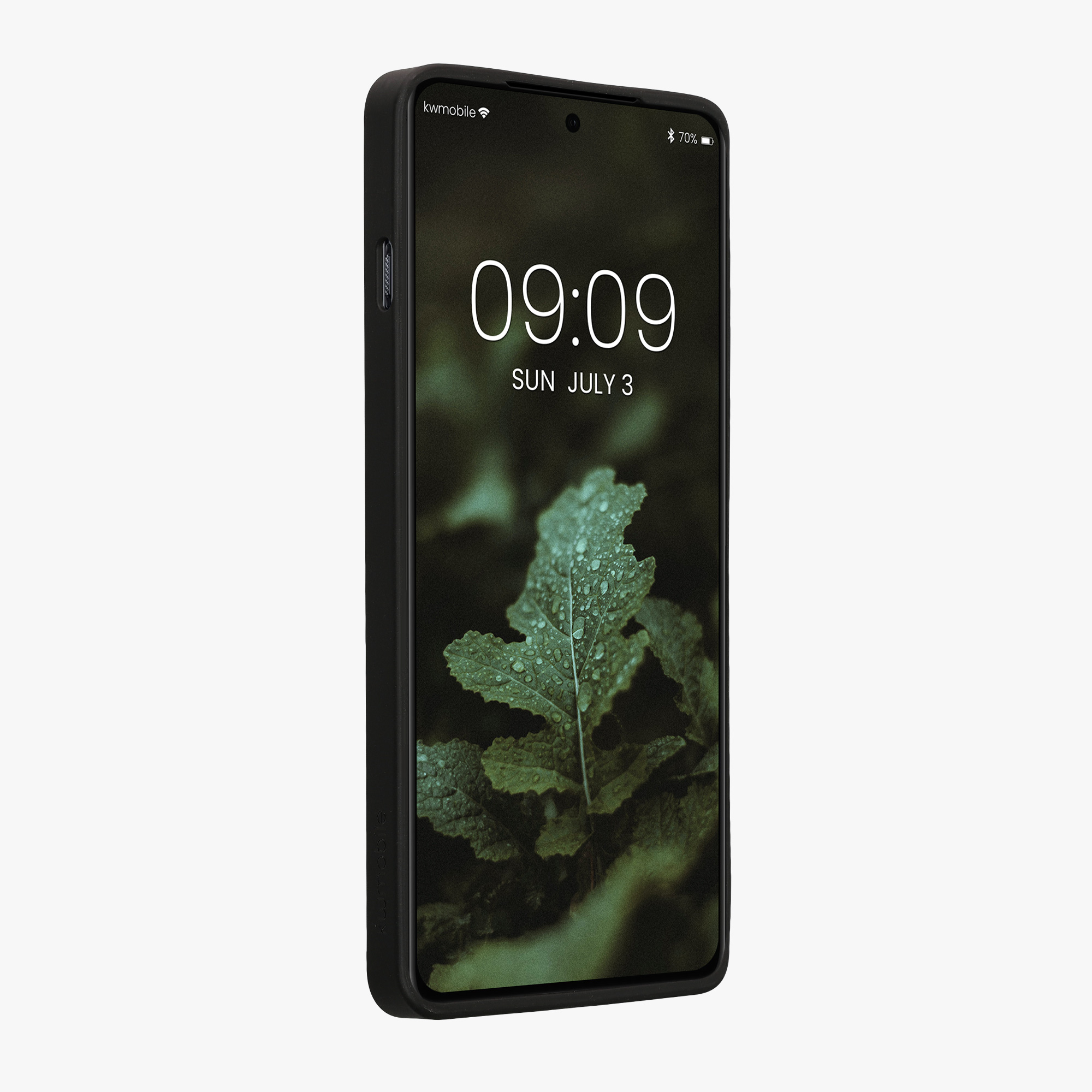 Dřevěné pouzdro pro OnePlus 12 kwmobile - tvrdý obal v tmavě hnědé barvě