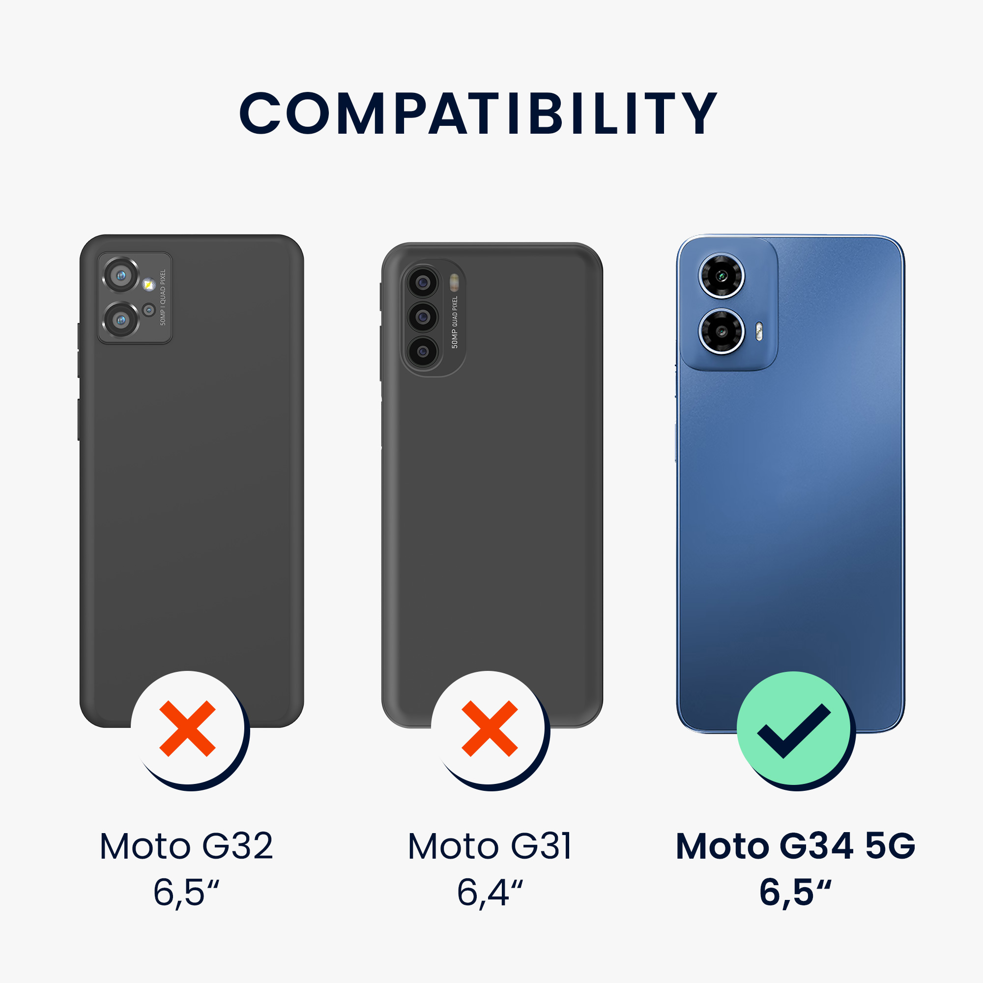 Kryt na mobil Motorola Moto G34 5G, nárazuvzdorný - kwmobile, lesní zelený