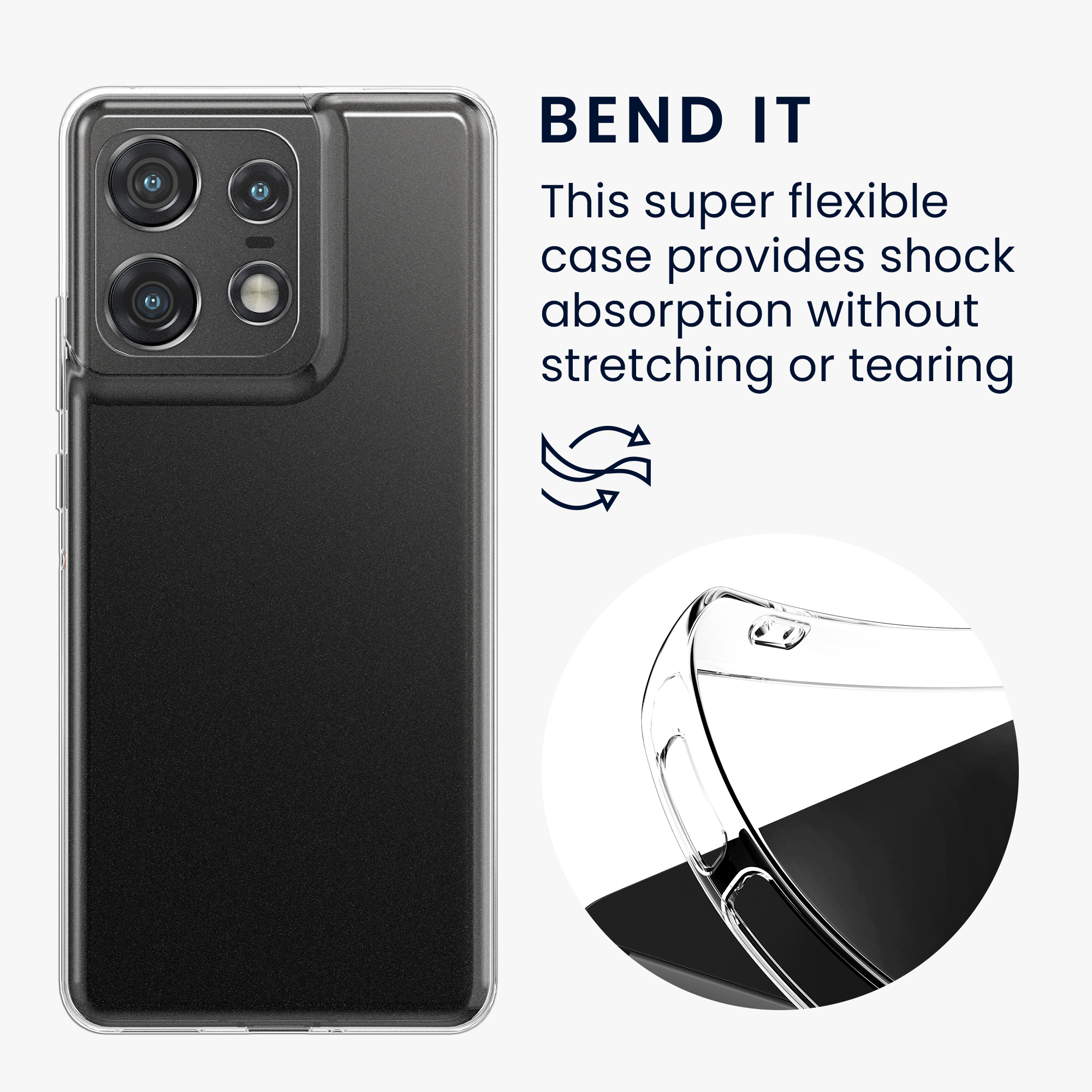 Pouzdro pro Motorola Edge 50 Pro kwmobile tenké TPU - transparentní