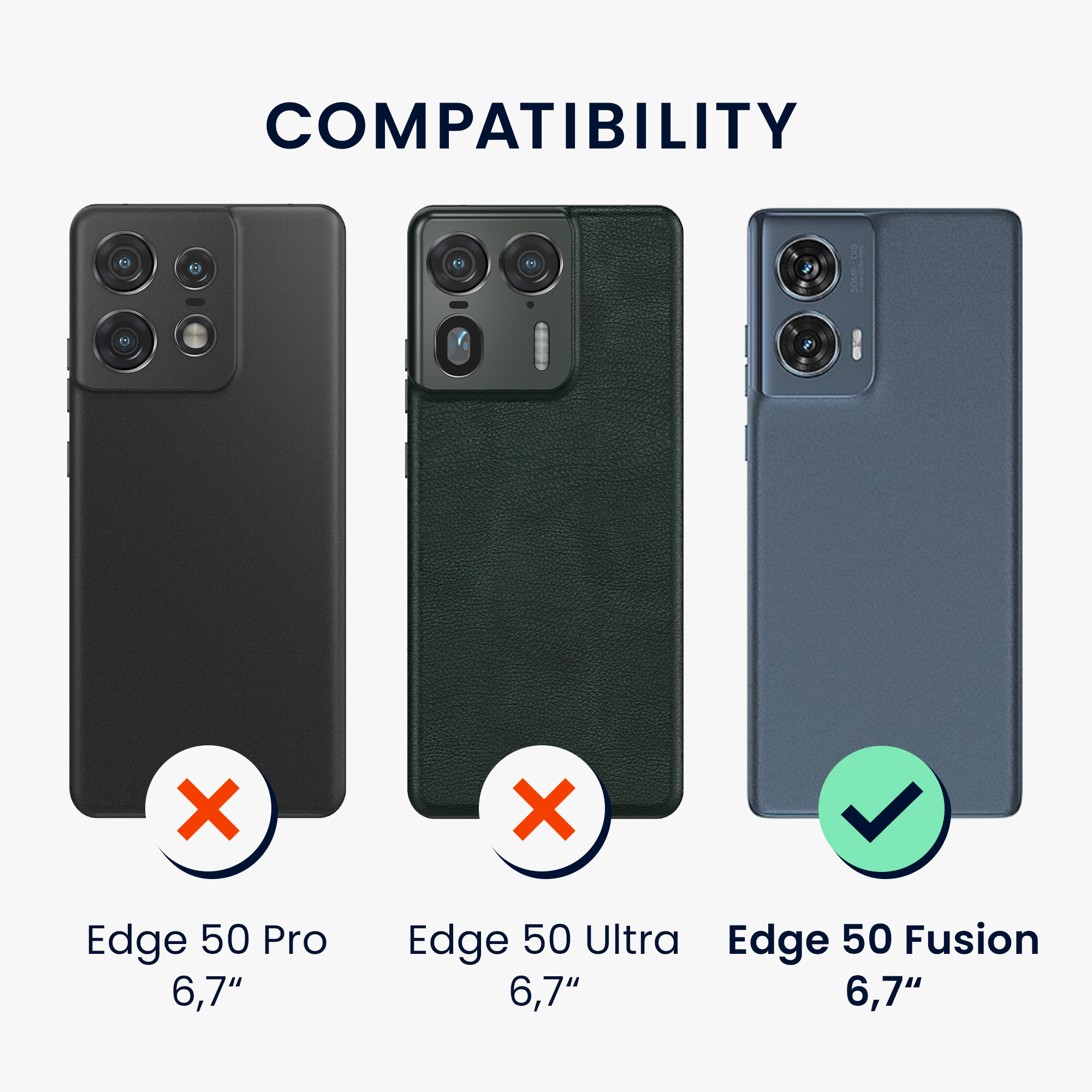 Kryt na mobil Motorola Edge 50 Fusion kwmobile TPU petrolejová