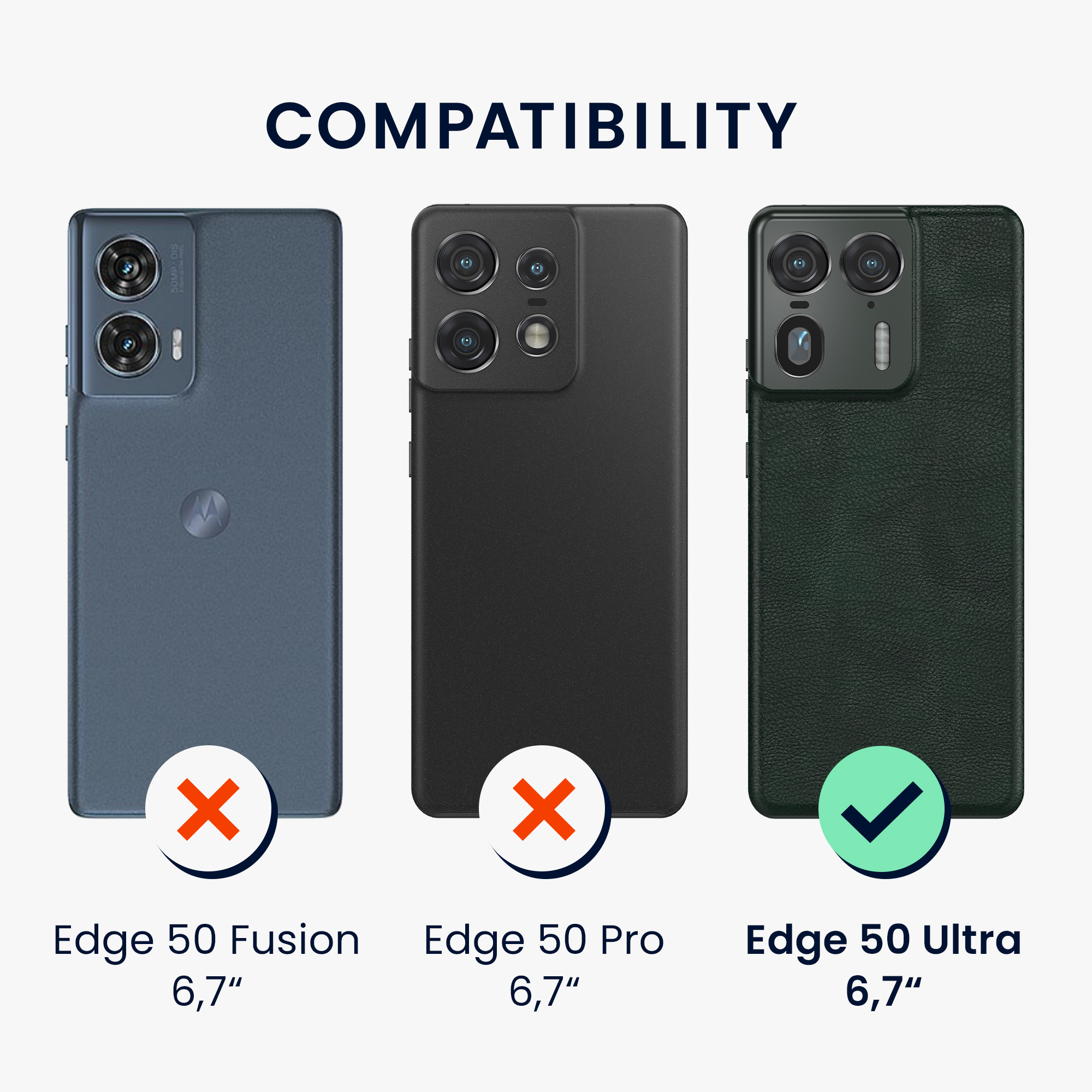 Kryt na mobil Motorola Edge 50 Ultra kwmobile TPU petrolejová matná