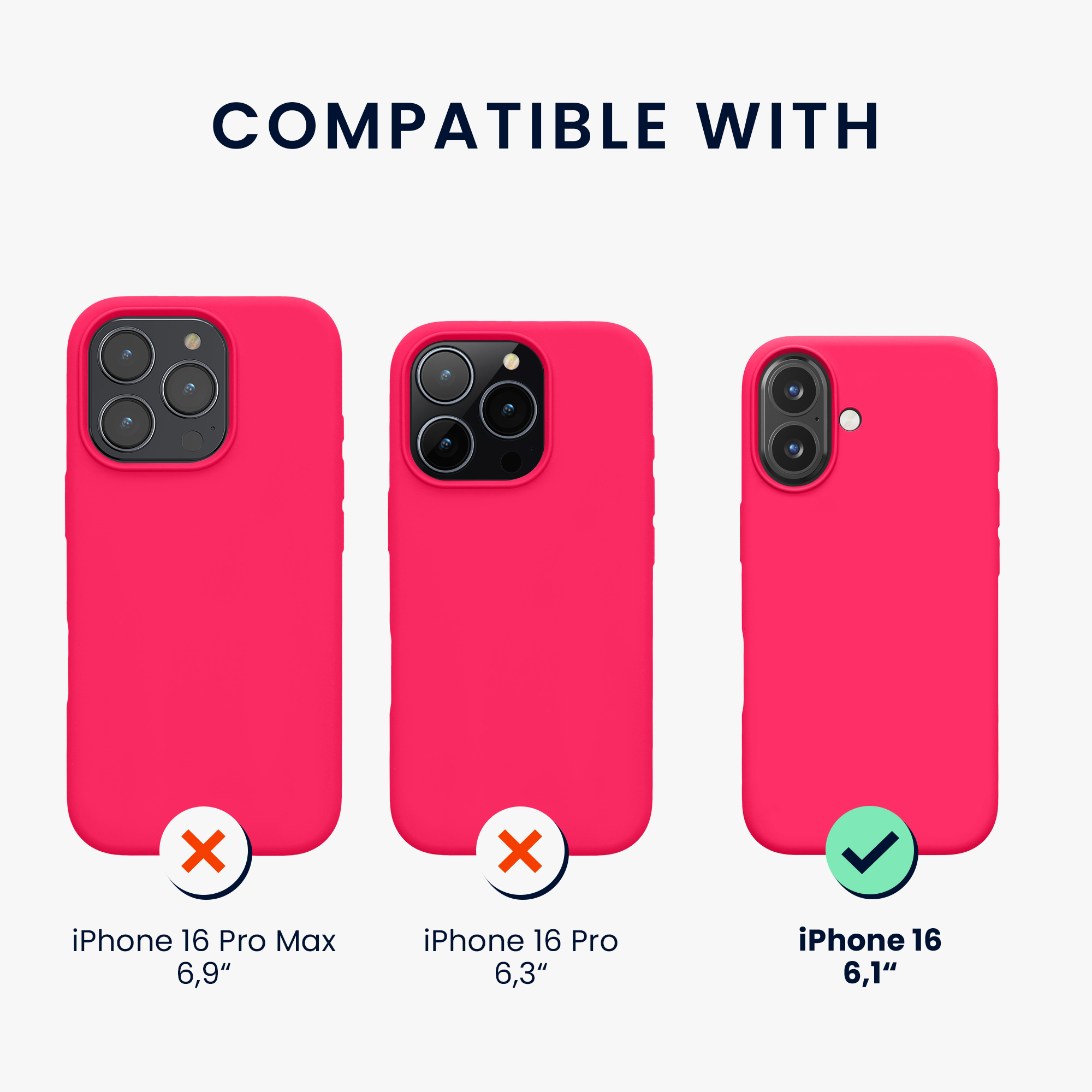 Pouzdro pro Apple iPhone 16 kwmobile silikonové - neonově růžová