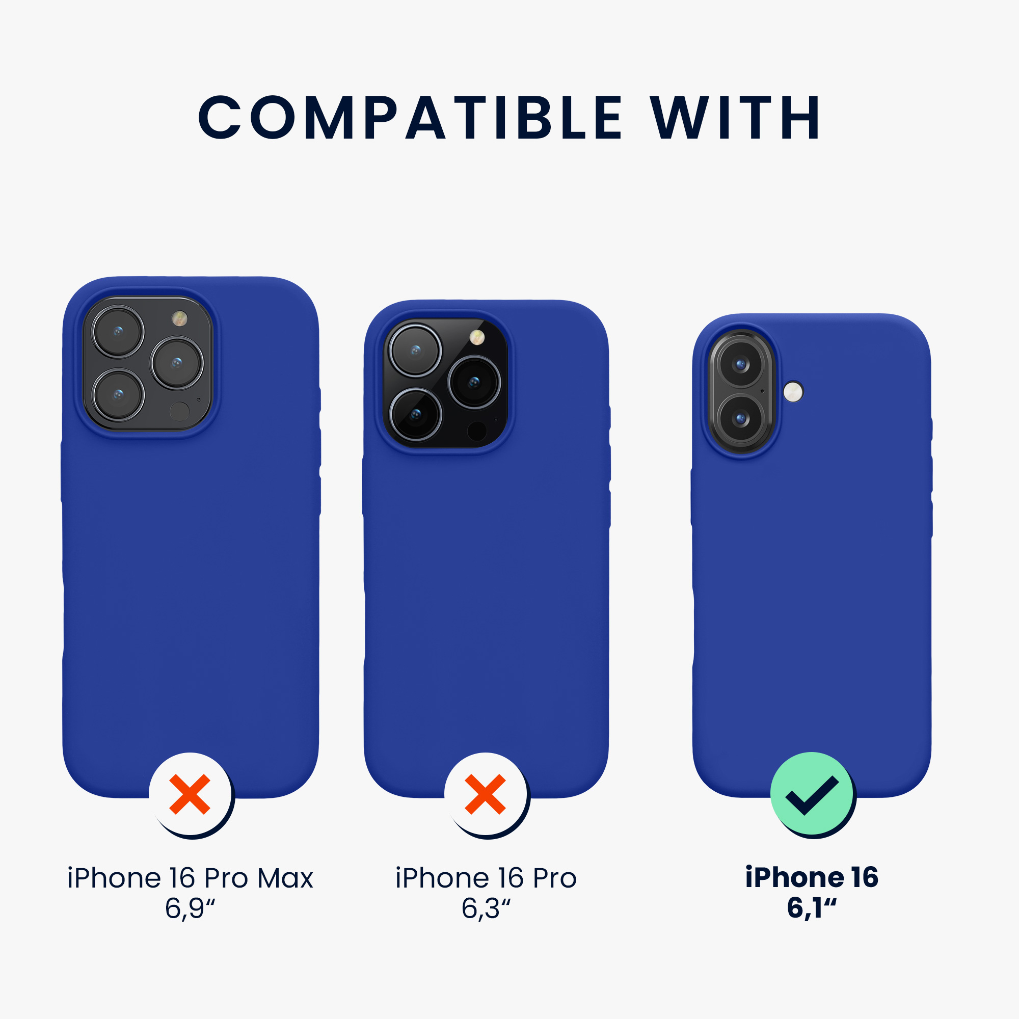 Silikonový kryt kwmobile pro iPhone 16 - baltsky modrá