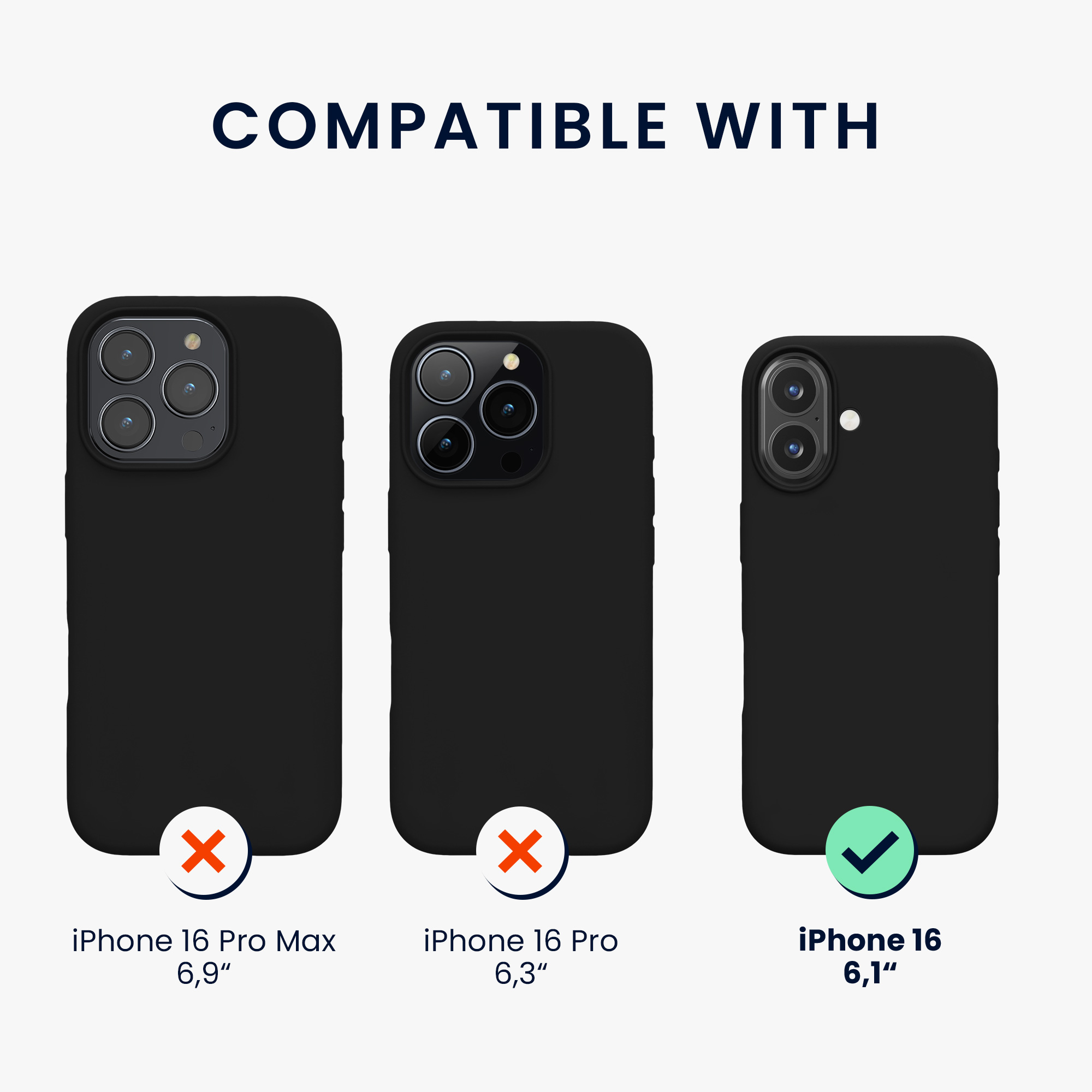 Pouzdro pro Apple iPhone 16 kwmobile silikonové - černá