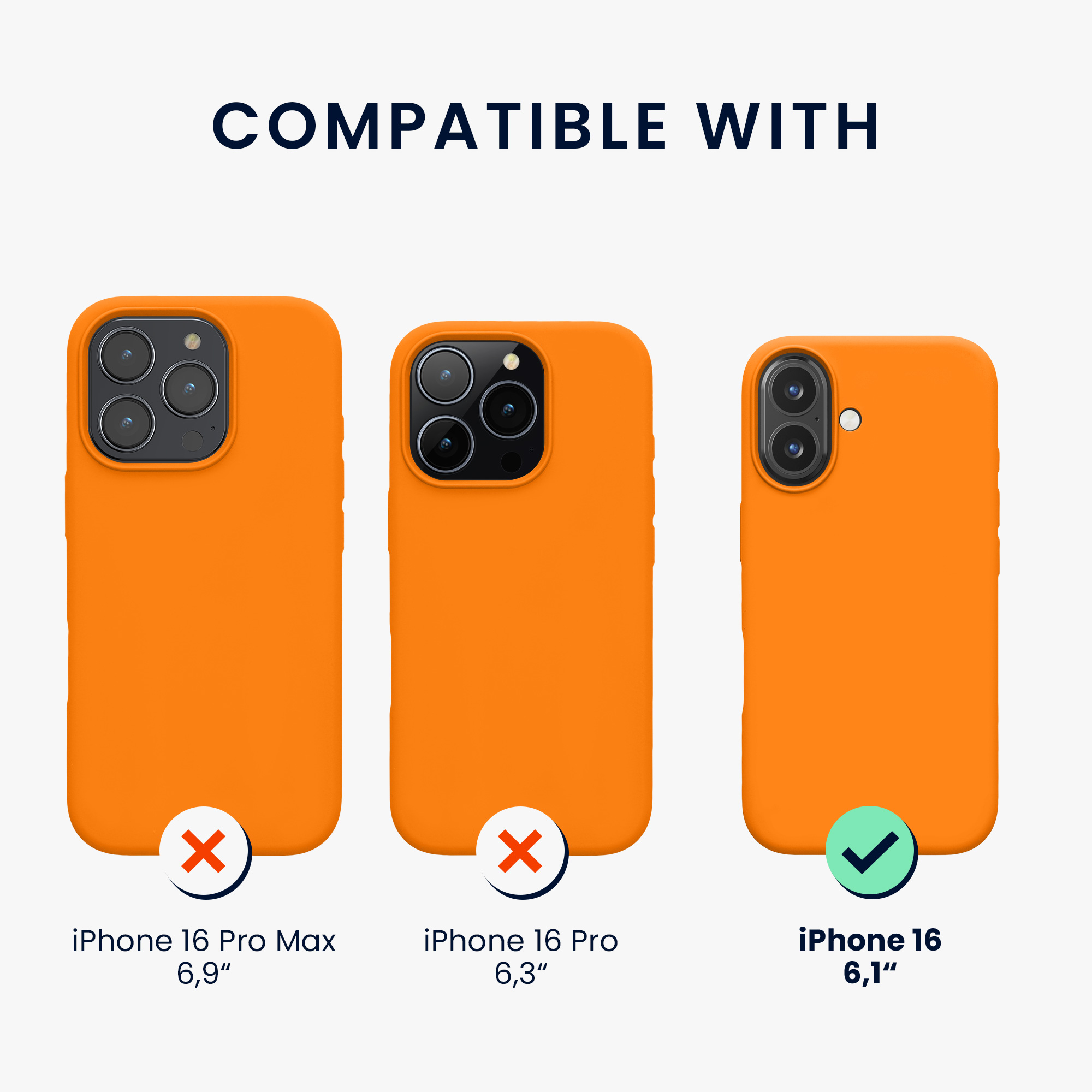 Pouzdro pro Apple iPhone 16 kwmobile silikonové - ovocná oranžová