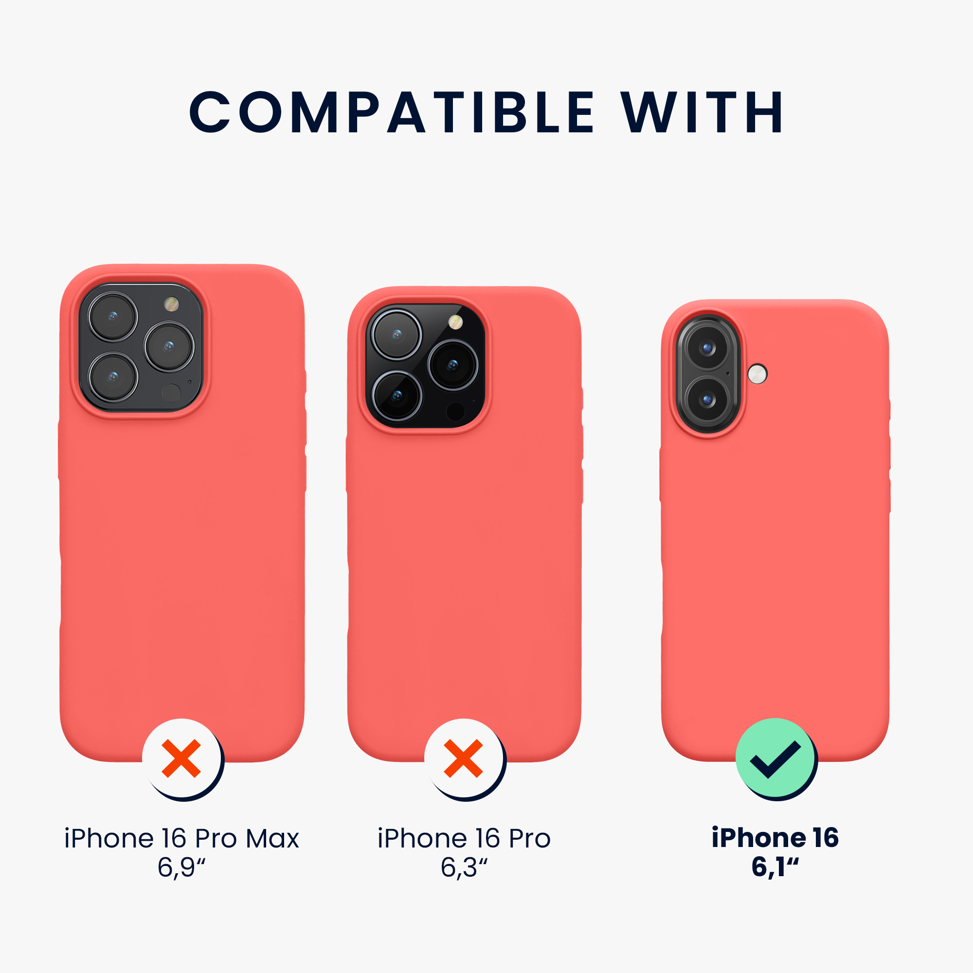 Pouzdro pro Apple iPhone 16 kwmobile silikonové - neonově korálová