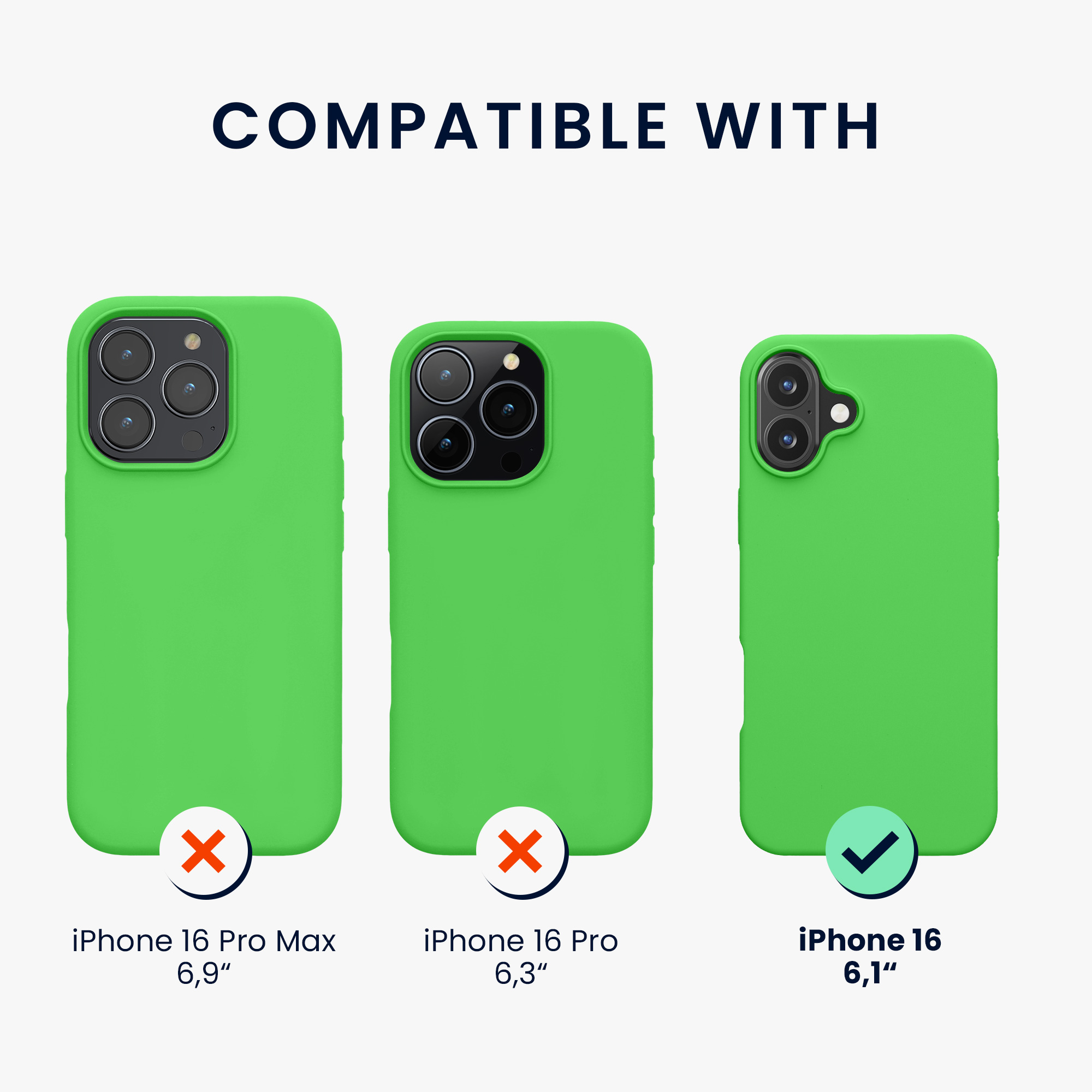 Silikonový kryt kwmobile pro iPhone 16 - limetkově zelená