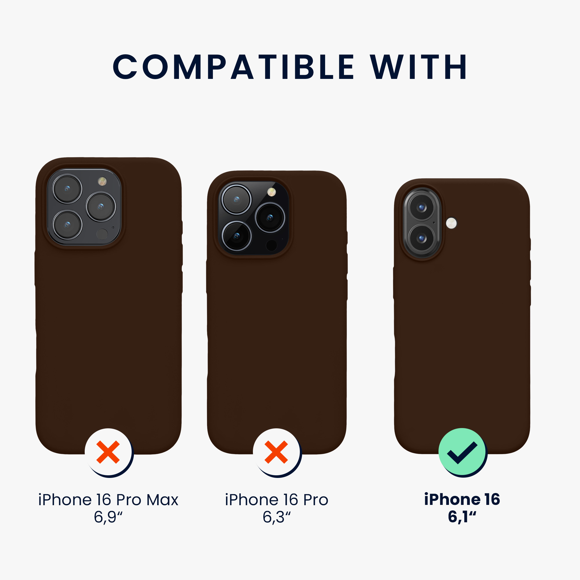 Silikonový kryt na mobil Apple iPhone 16 kwmobile - hnědá Chocolate