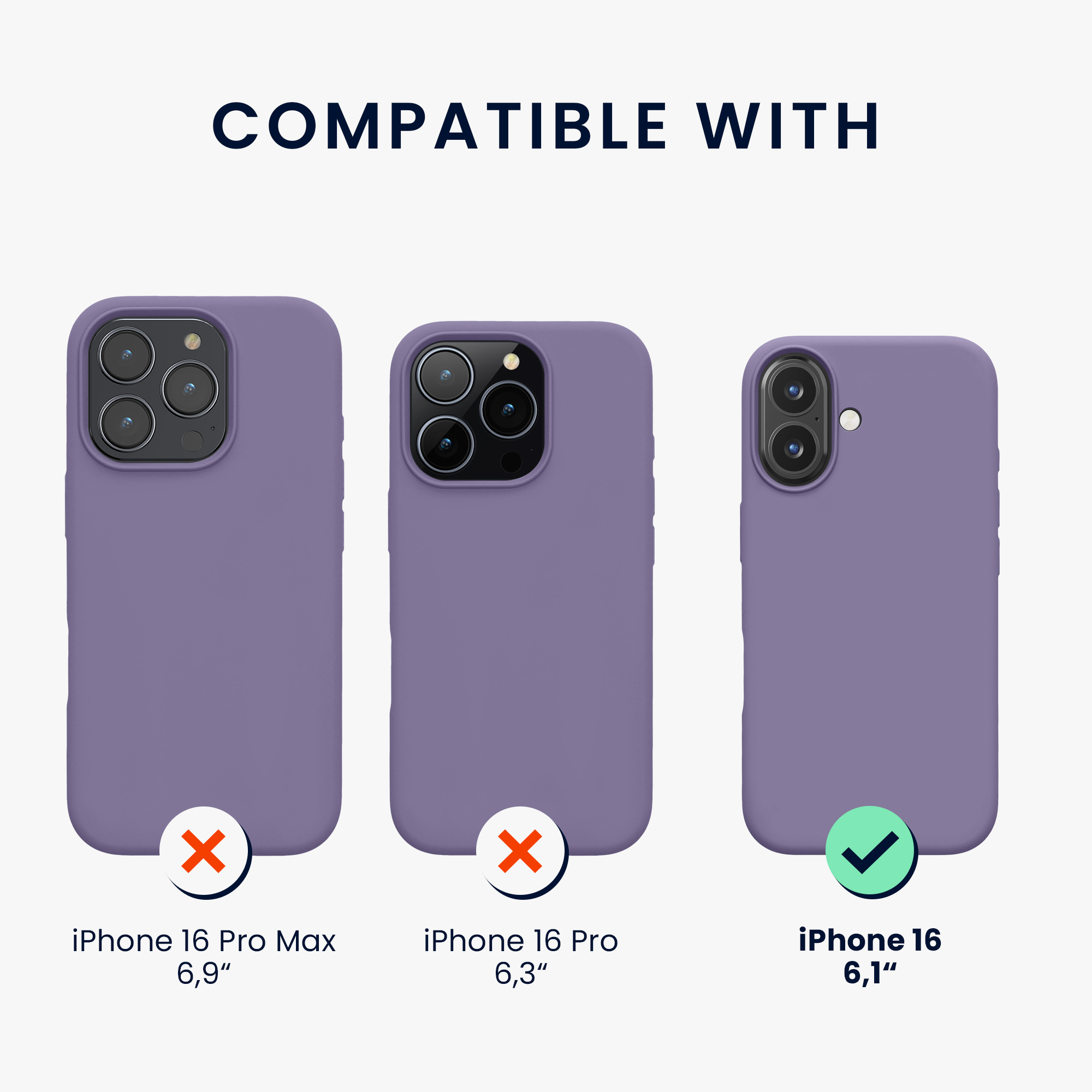 Silikonový kryt kwmobile pro iPhone 16 - fialová