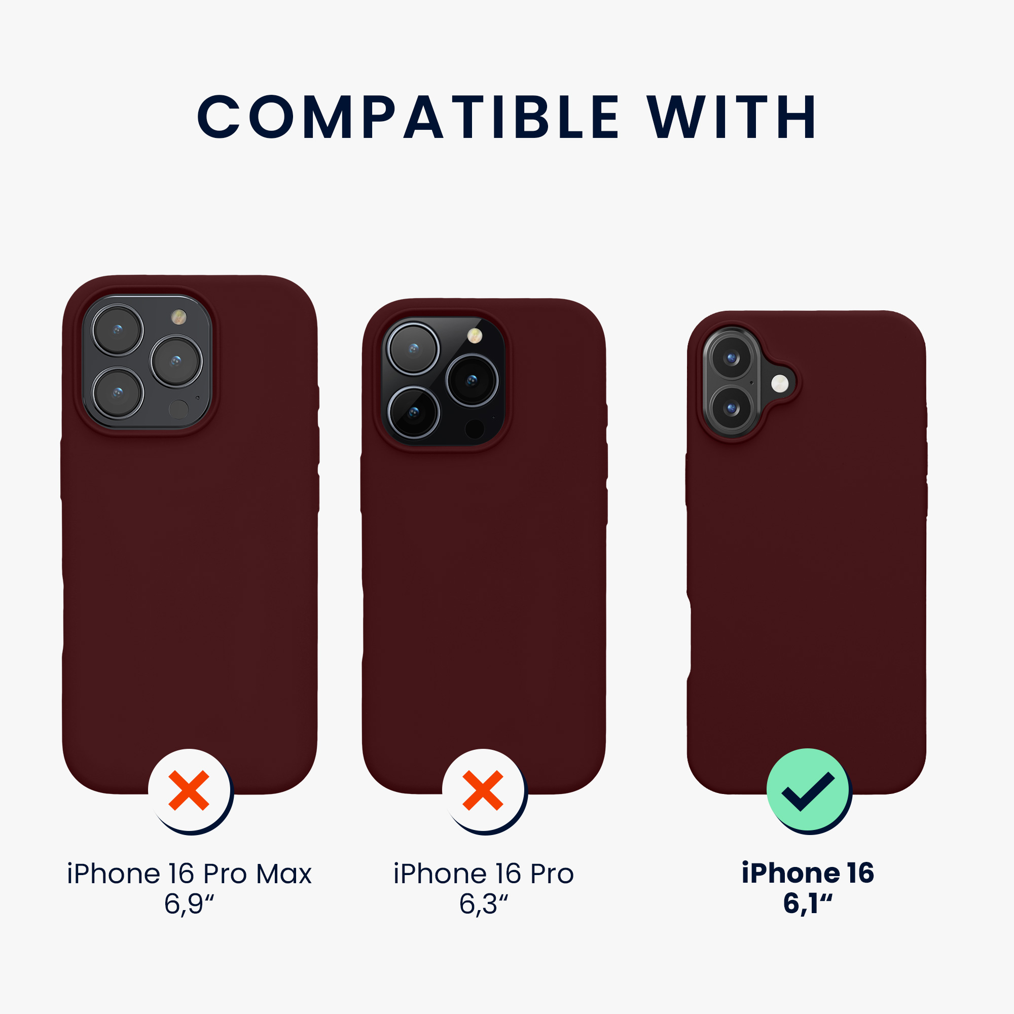 Pouzdro pro Apple iPhone 16 kwmobile silikonové - vínově fialová