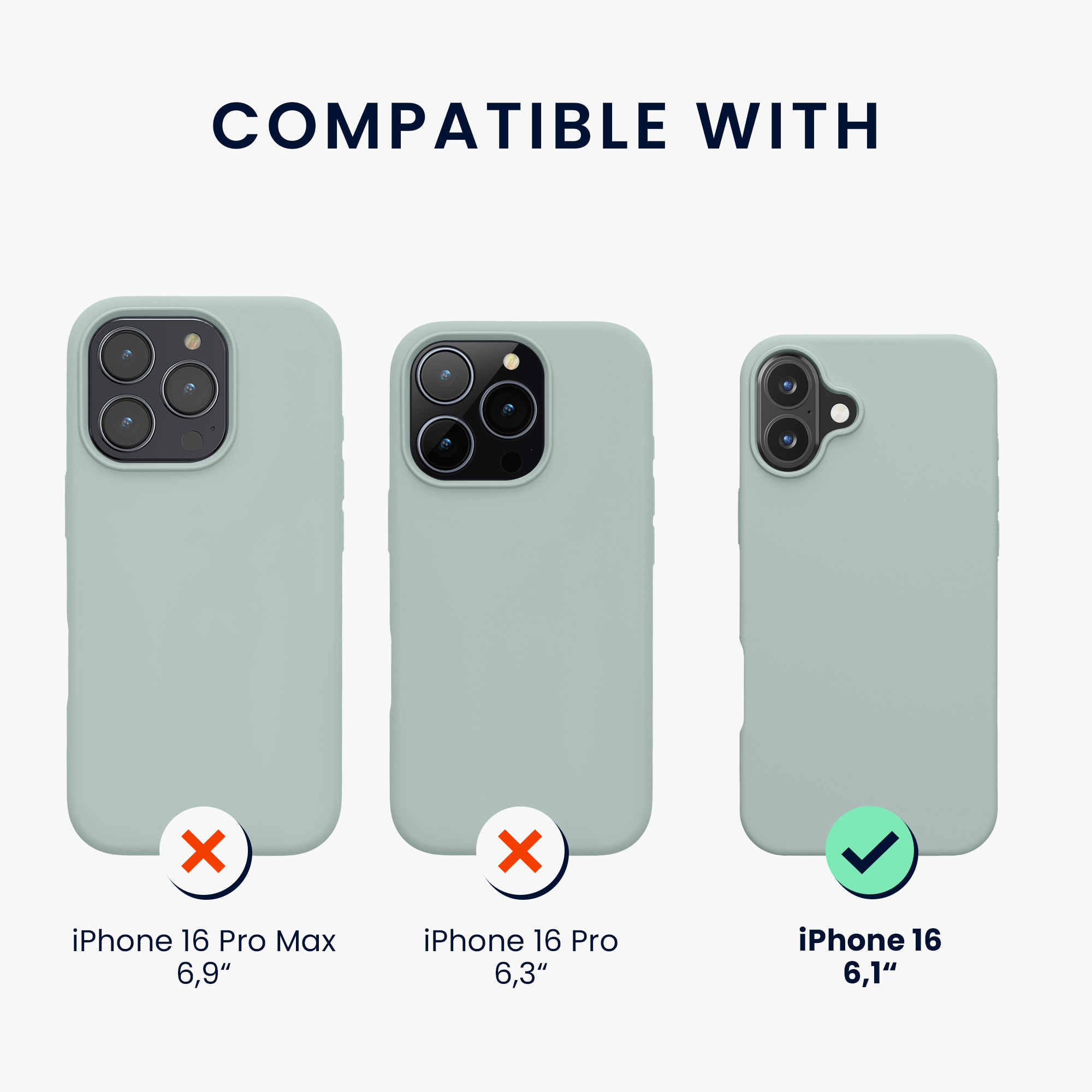 Pouzdro pro Apple iPhone 16 kwmobile silikonové - světle mátová