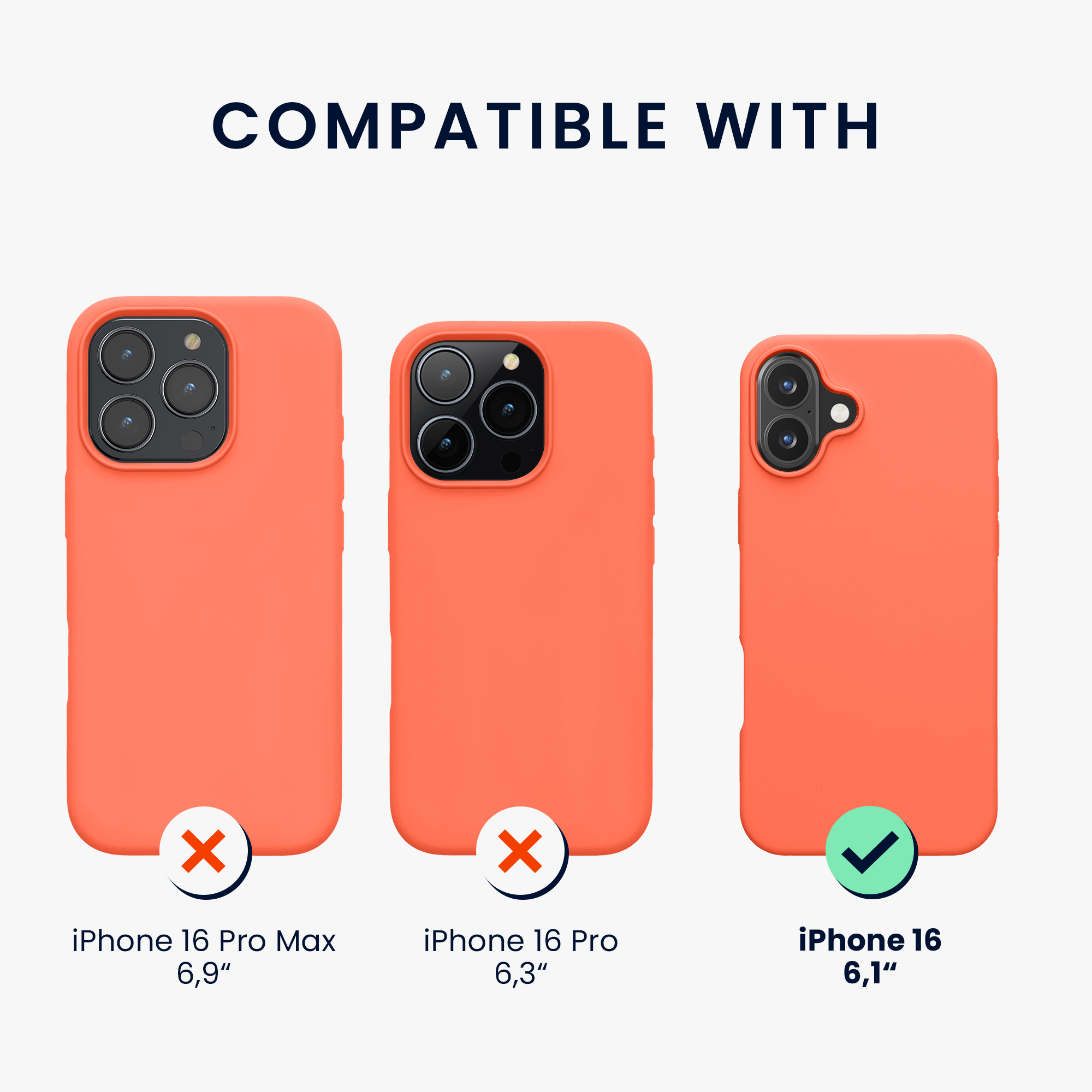 Pouzdro pro Apple iPhone 16 kwmobile silikonové - sytá korálová