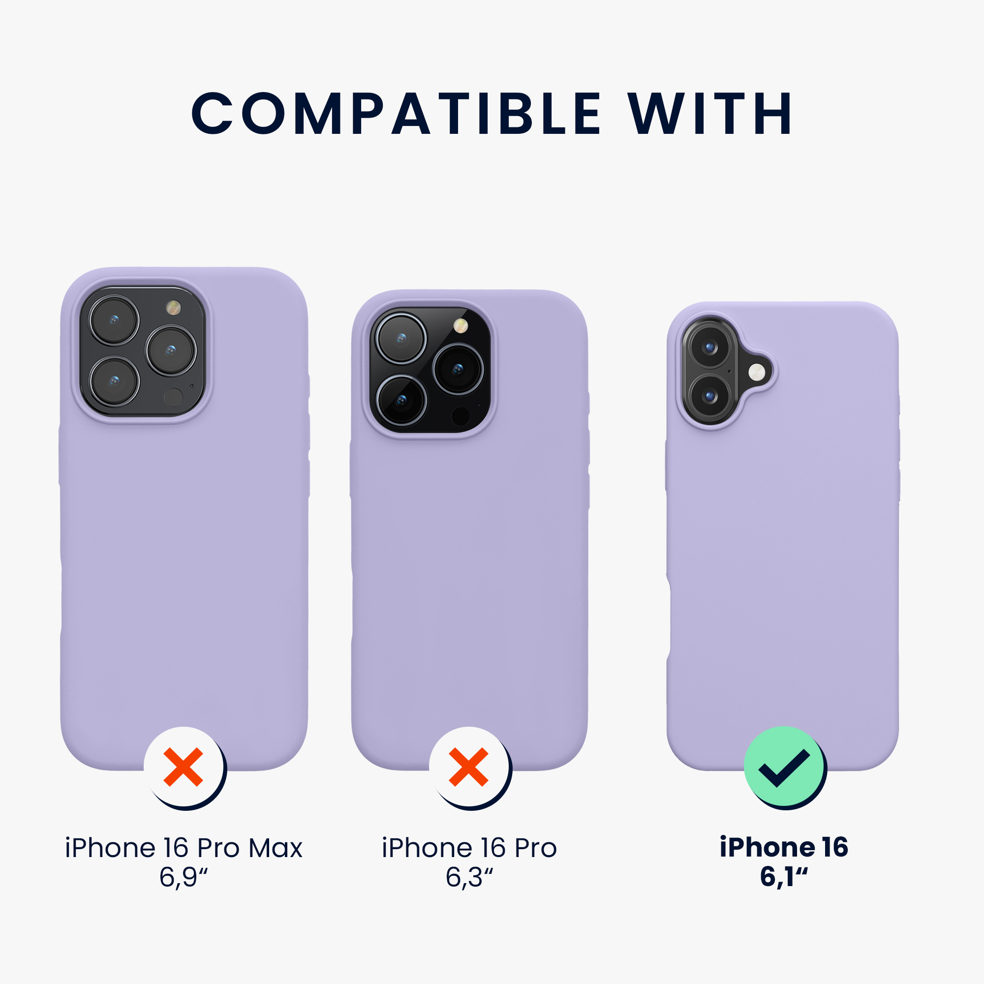 Pouzdro pro Apple iPhone 16 kwmobile silikonové - levandulová