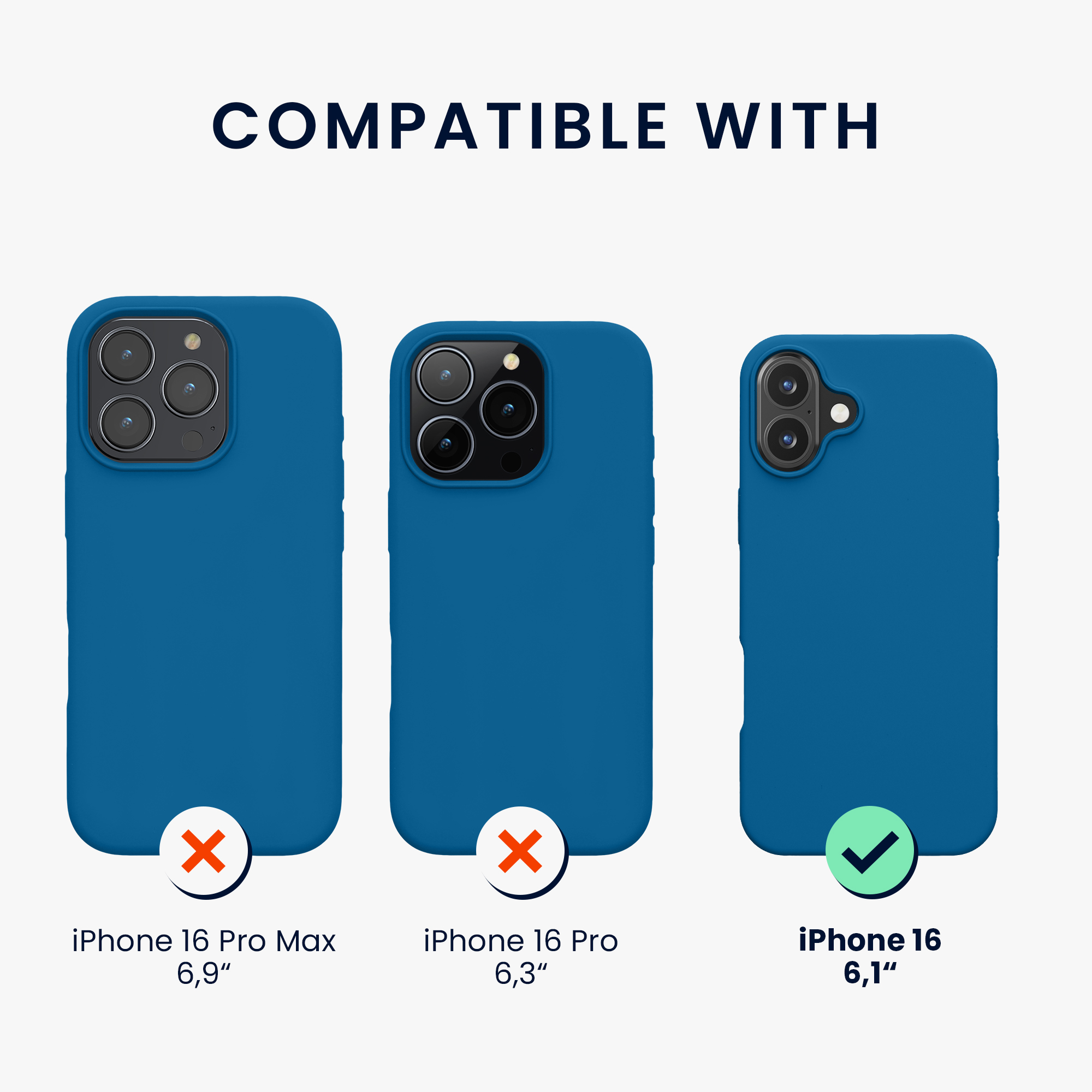 Pouzdro pro Apple iPhone 16 kwmobile silikonové - modrý korál