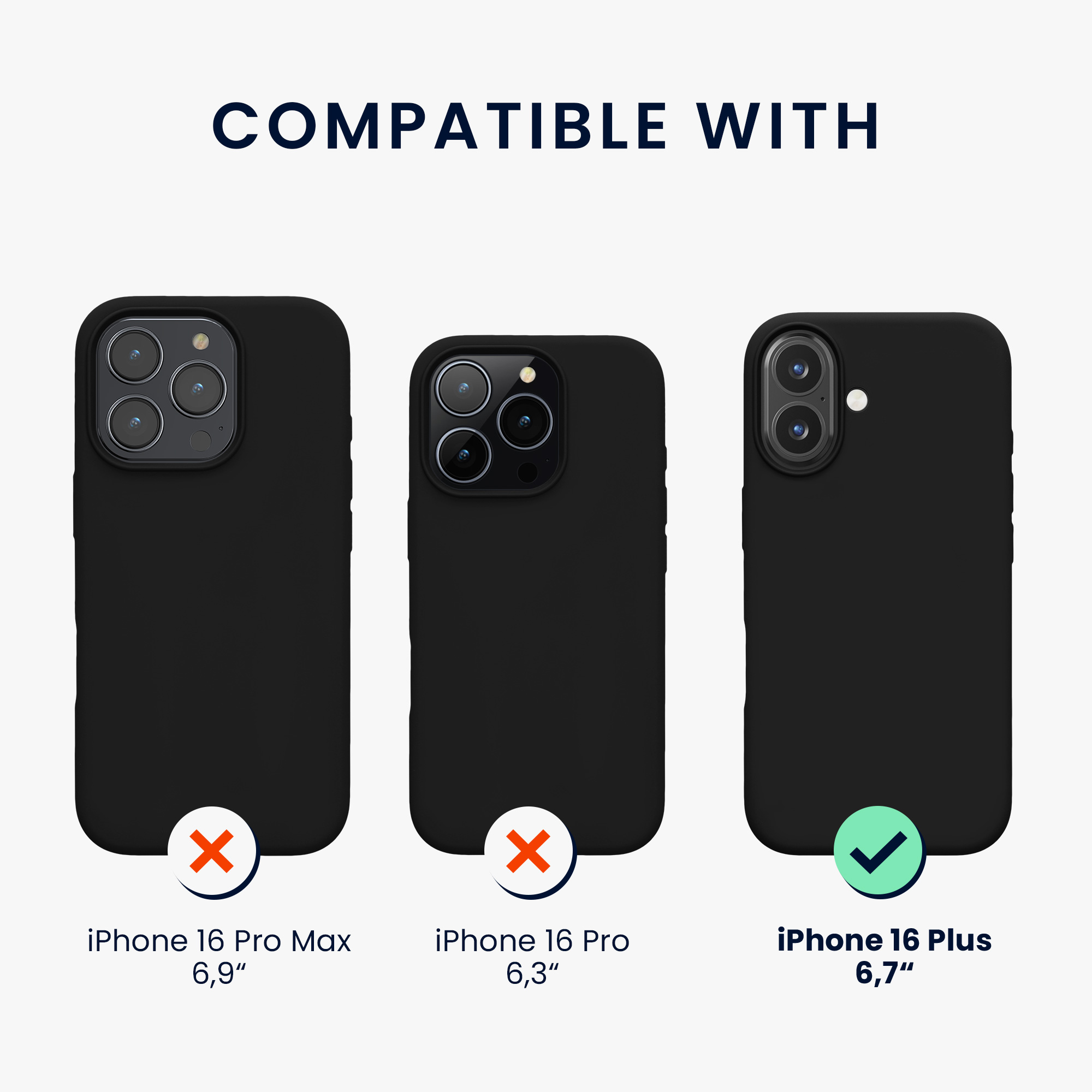 Silikonový kryt na mobil Apple iPhone 16 Plus kwmobile - černá