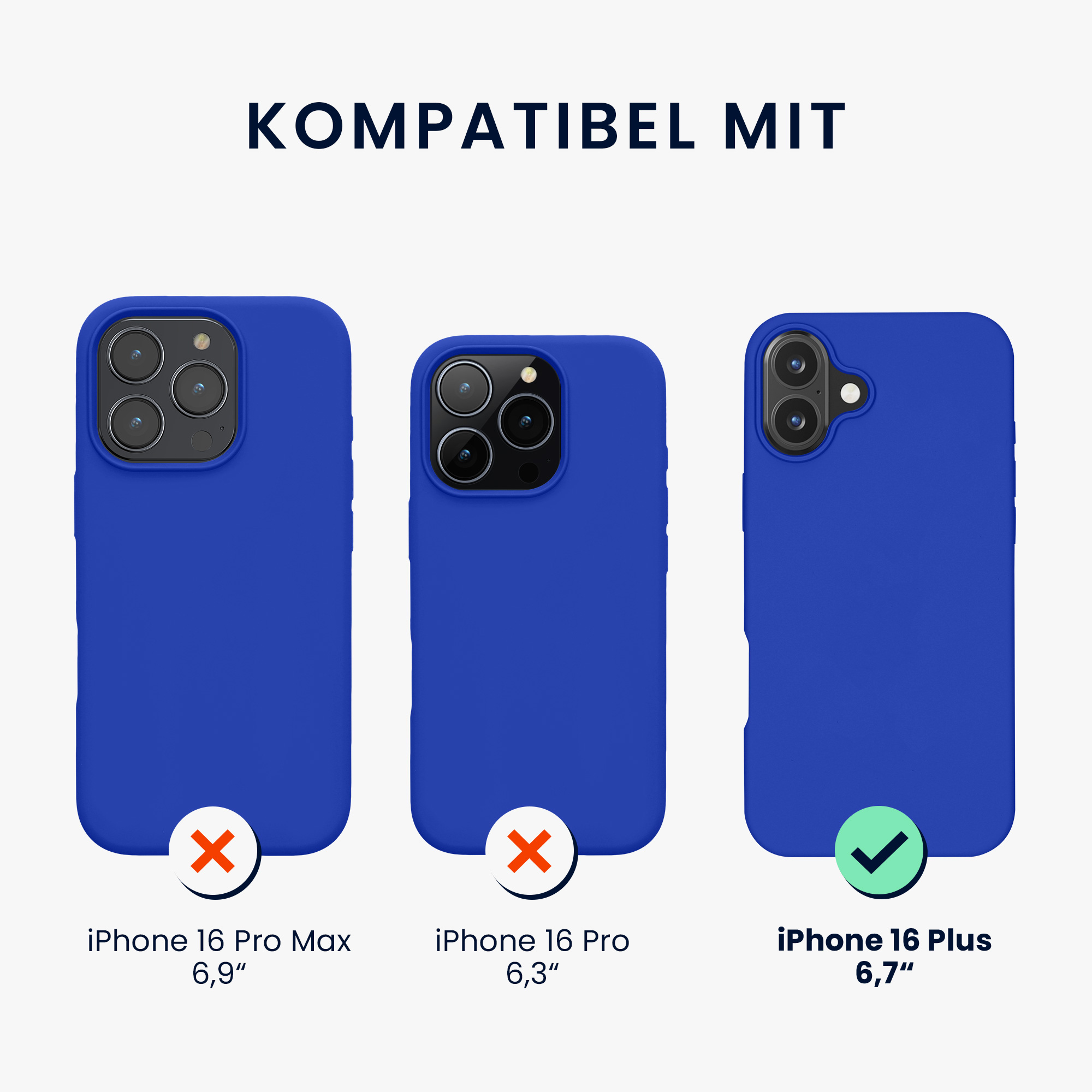 Silikonový kryt na mobil Apple iPhone 16 Plus kwmobile - modrá