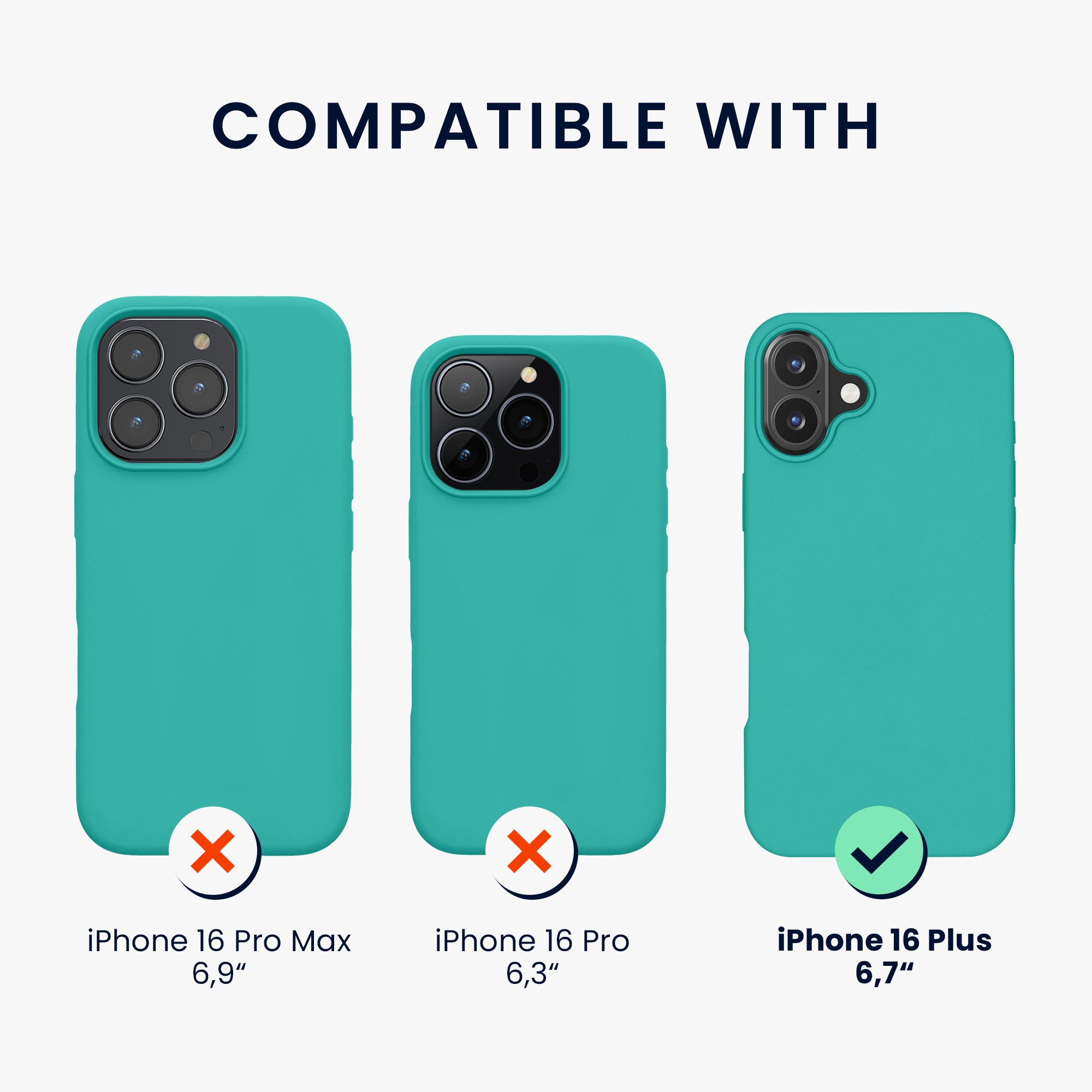 Silikonový kryt na mobil Apple iPhone 16 Plus kwmobile - Turquoise