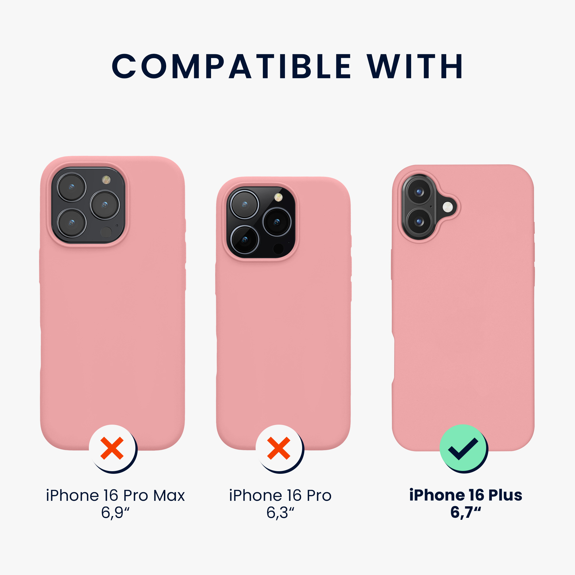 Silikonový kryt na mobil Apple iPhone 16 Plus kwmobile - růžová
