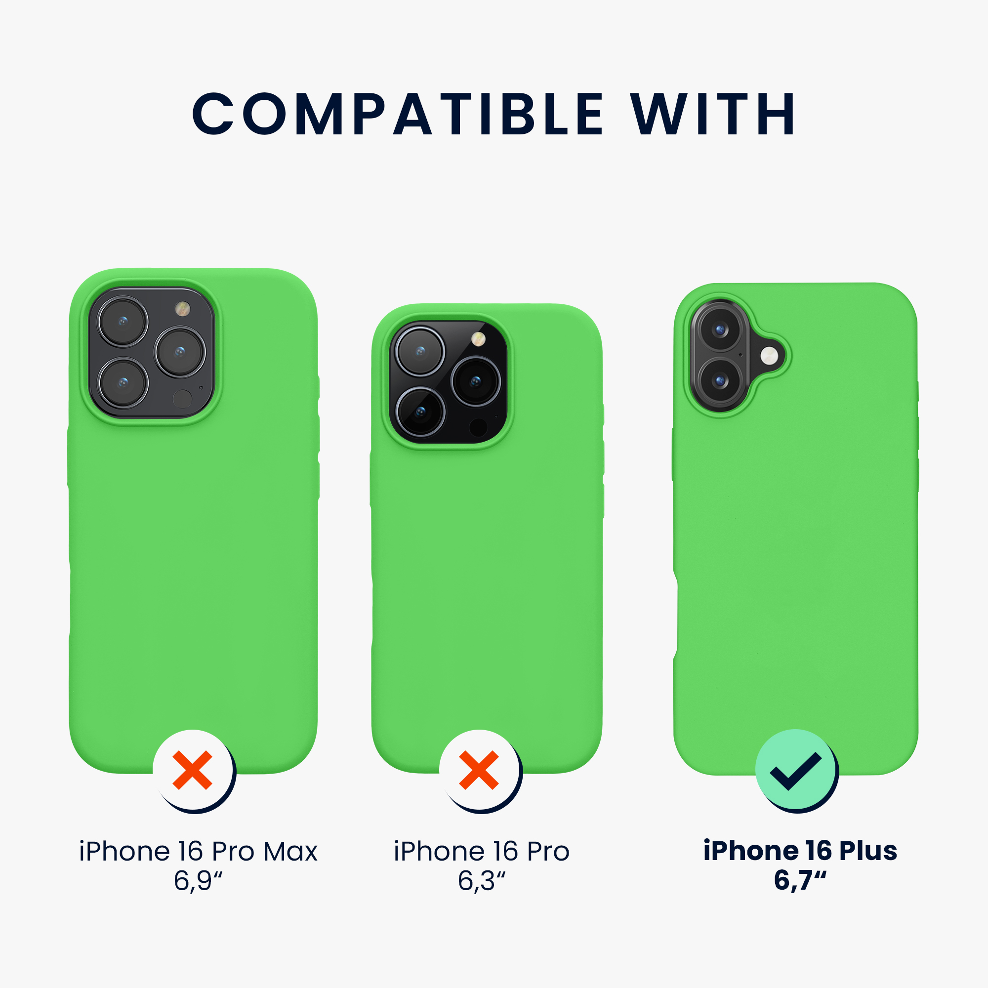 Pouzdro pro Apple iPhone 16 Plus kwmobile silikonové - limetkově zelená