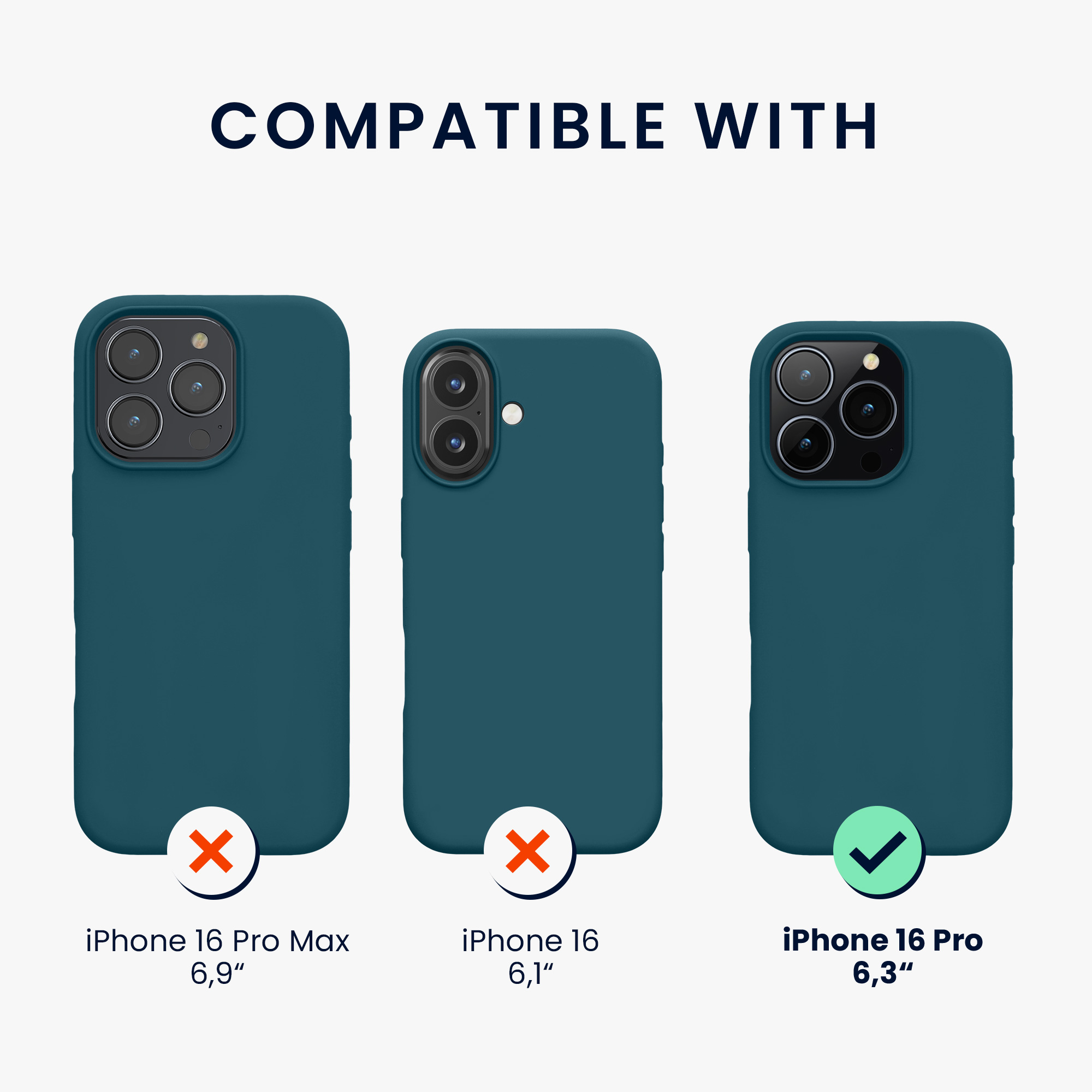 Silikonový kryt na mobil Apple iPhone 16 Pro kwmobile - Teal Matte