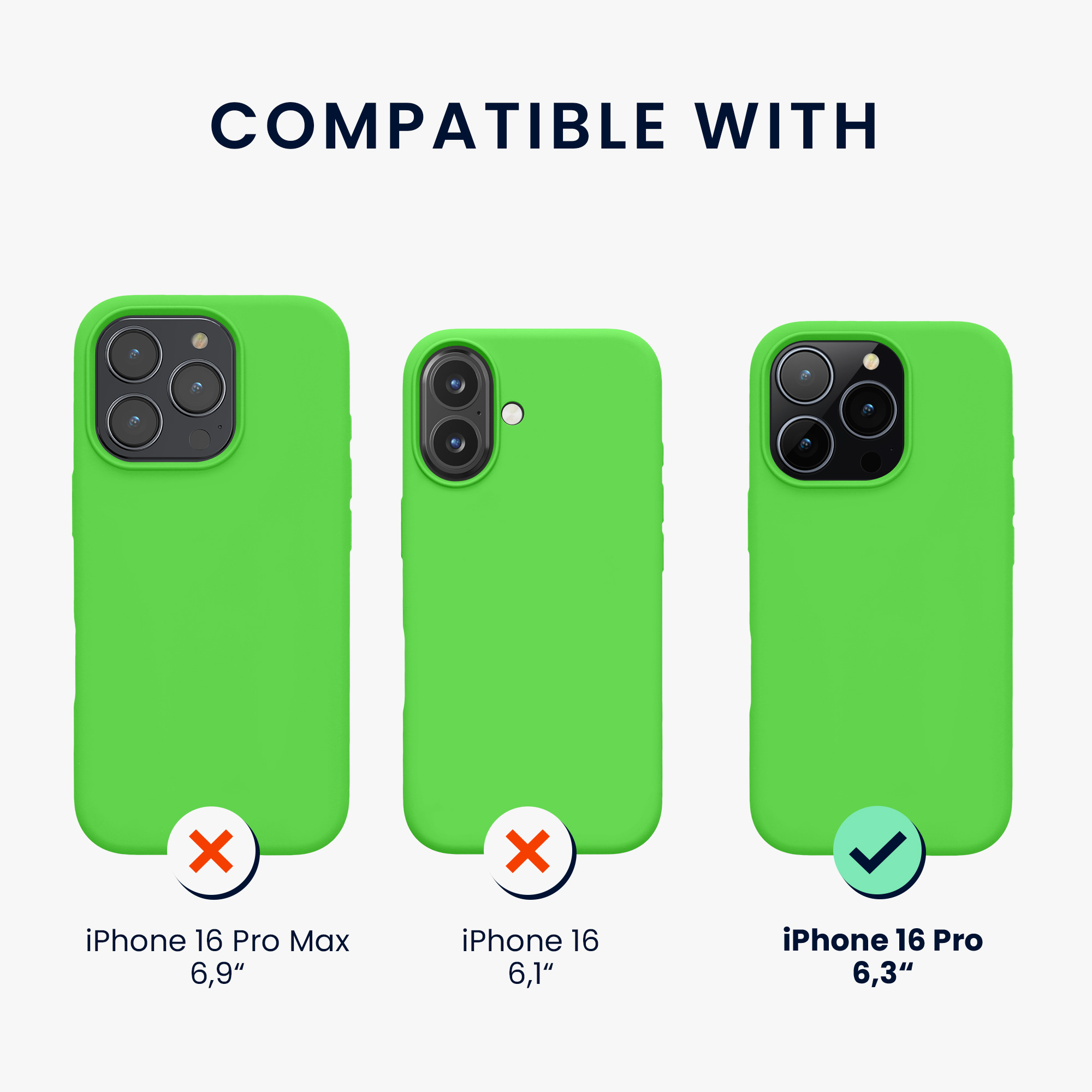 Silikonový kryt na mobil Apple iPhone 16 Pro kwmobile - zelená