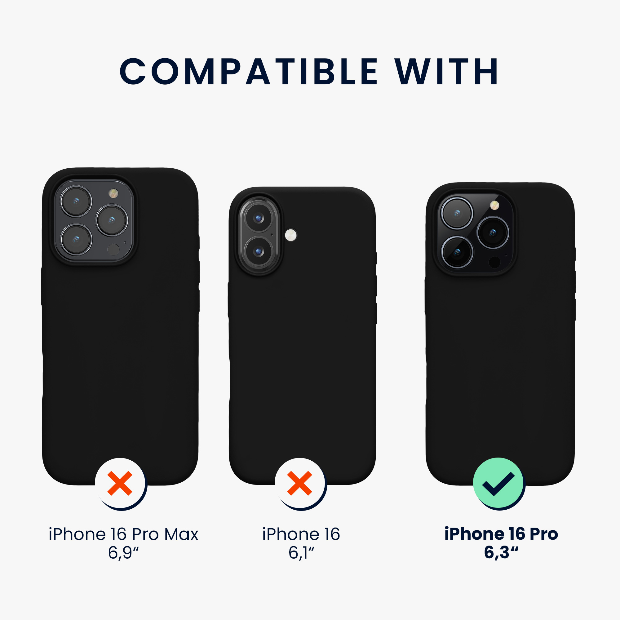 Silikonový kryt na mobil Apple iPhone 16 Pro kwmobile - černá