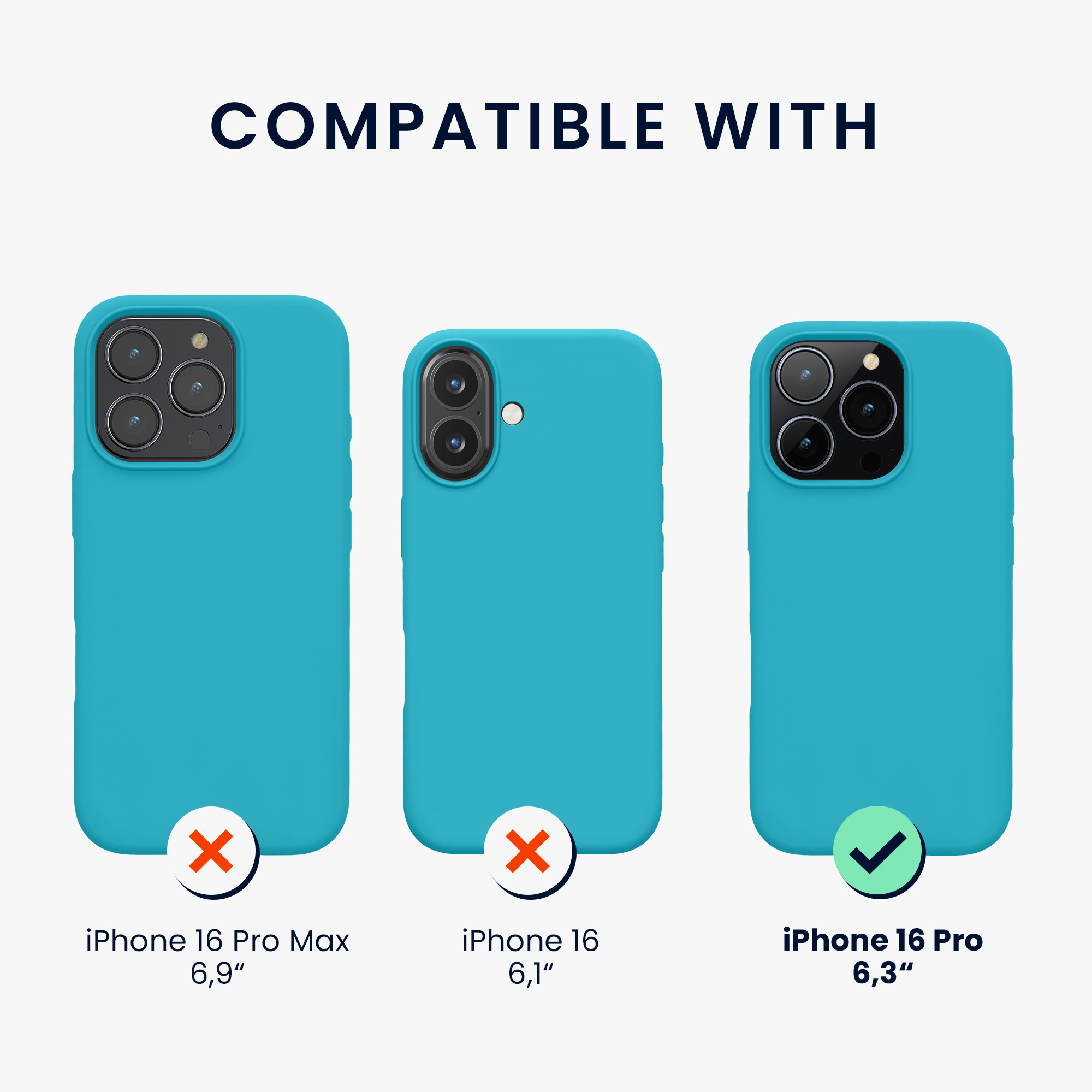 Silikonový kryt na mobil Apple iPhone 16 Pro kwmobile - Cool Glacier