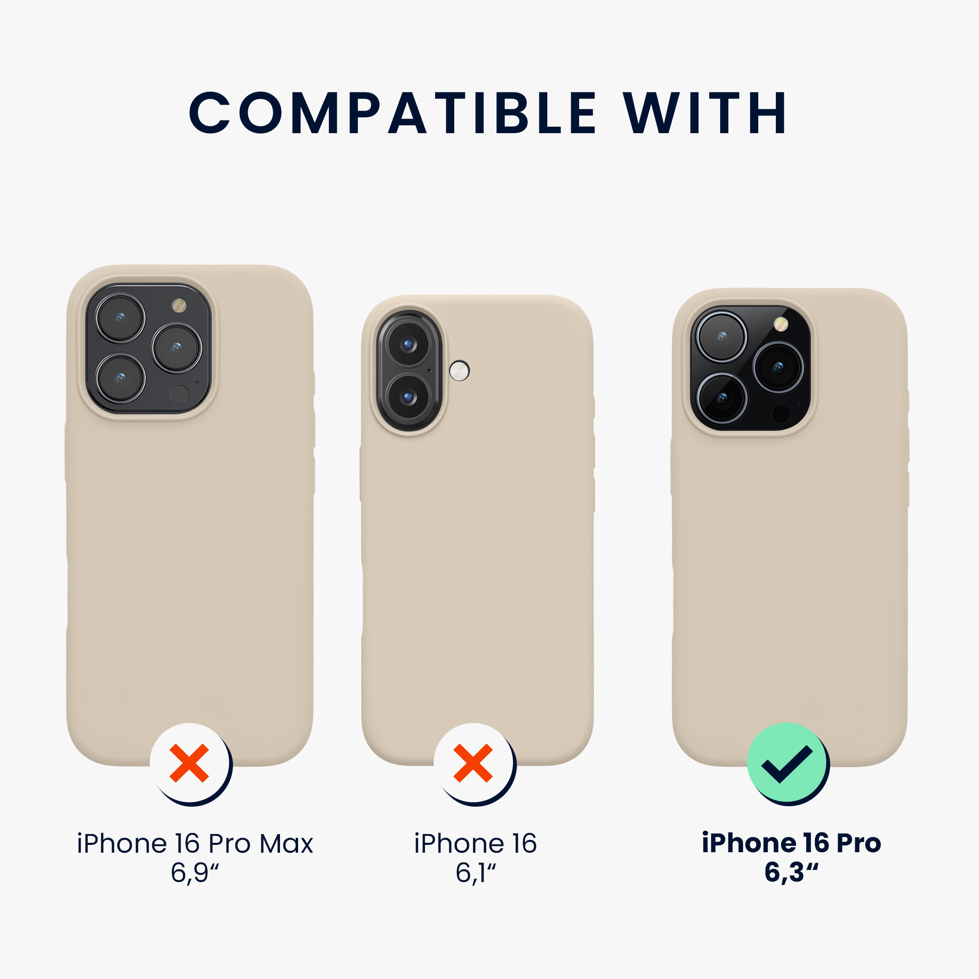 Silikonový kryt na mobil Apple iPhone 16 Pro kwmobile - Cream