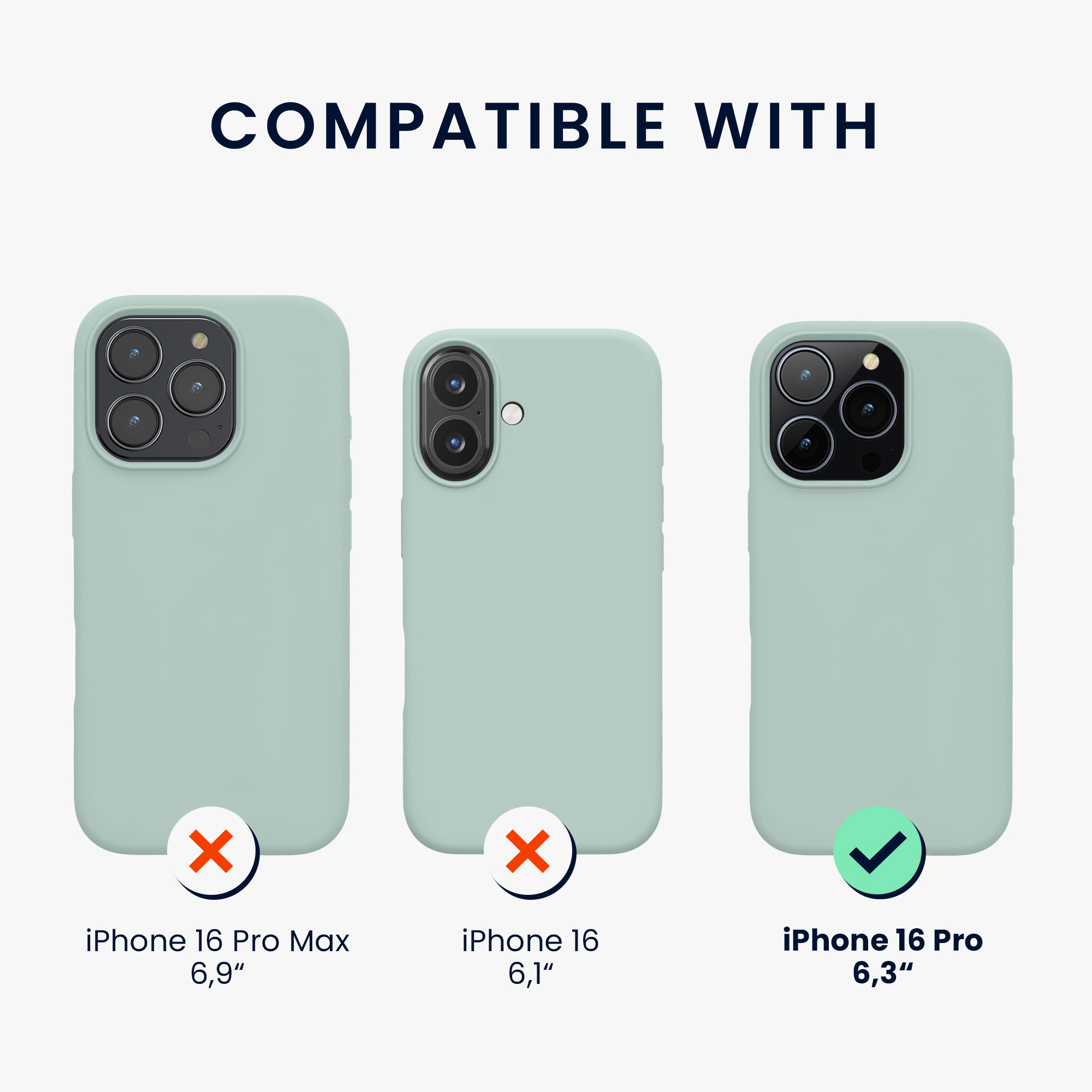 Silikonový kryt na mobil Apple iPhone 16 Pro kwmobile - mátová