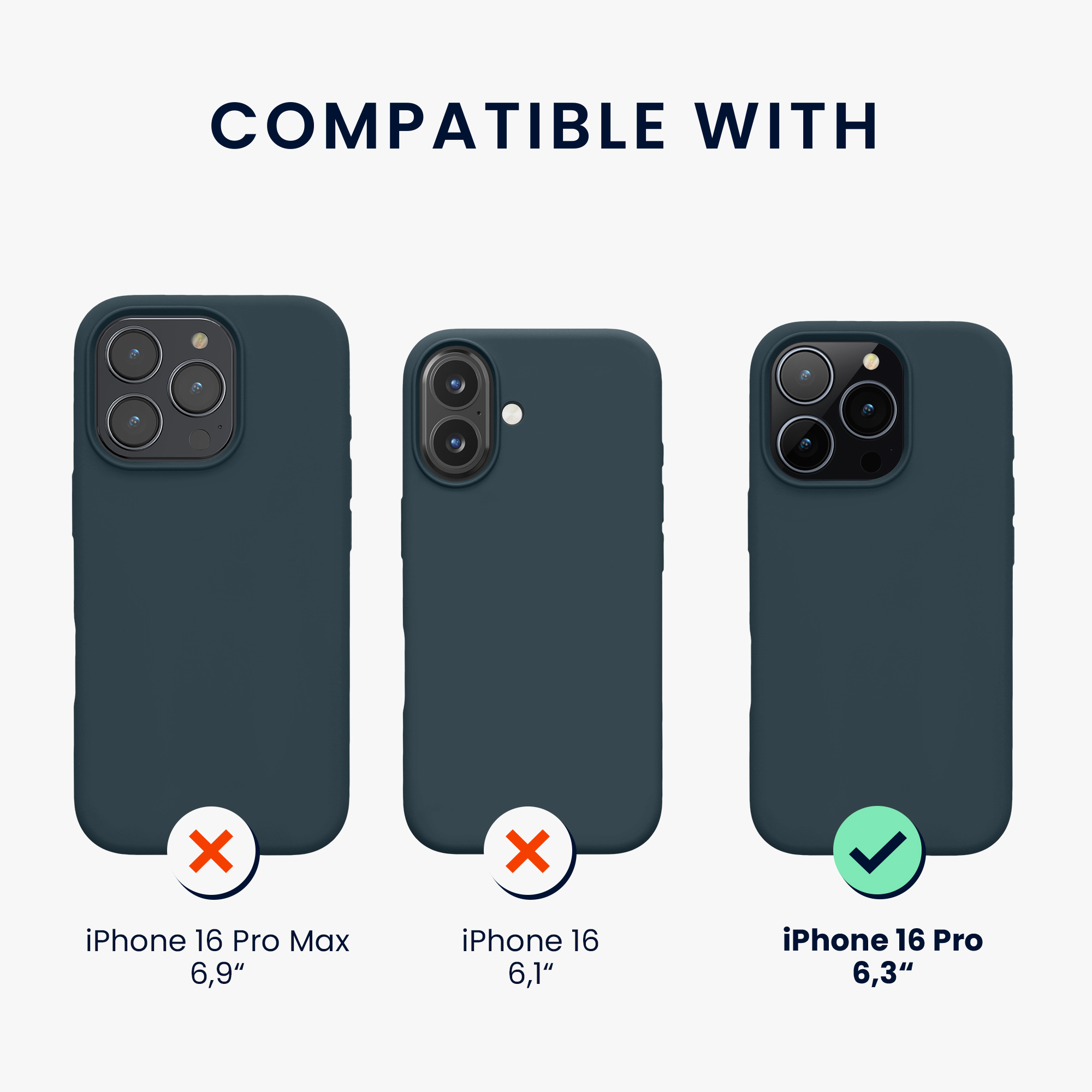 Silikonový kryt na mobil Apple iPhone 16 Pro kwmobile - Dark Slate