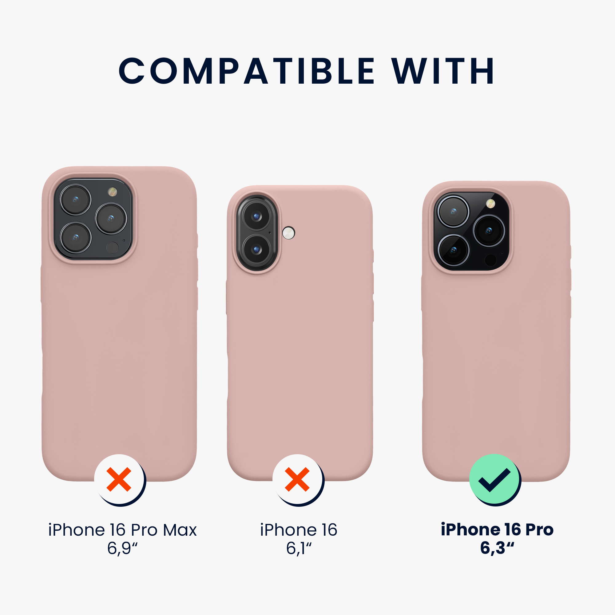 Silikonový kryt na mobil Apple iPhone 16 Pro kwmobile - růžová