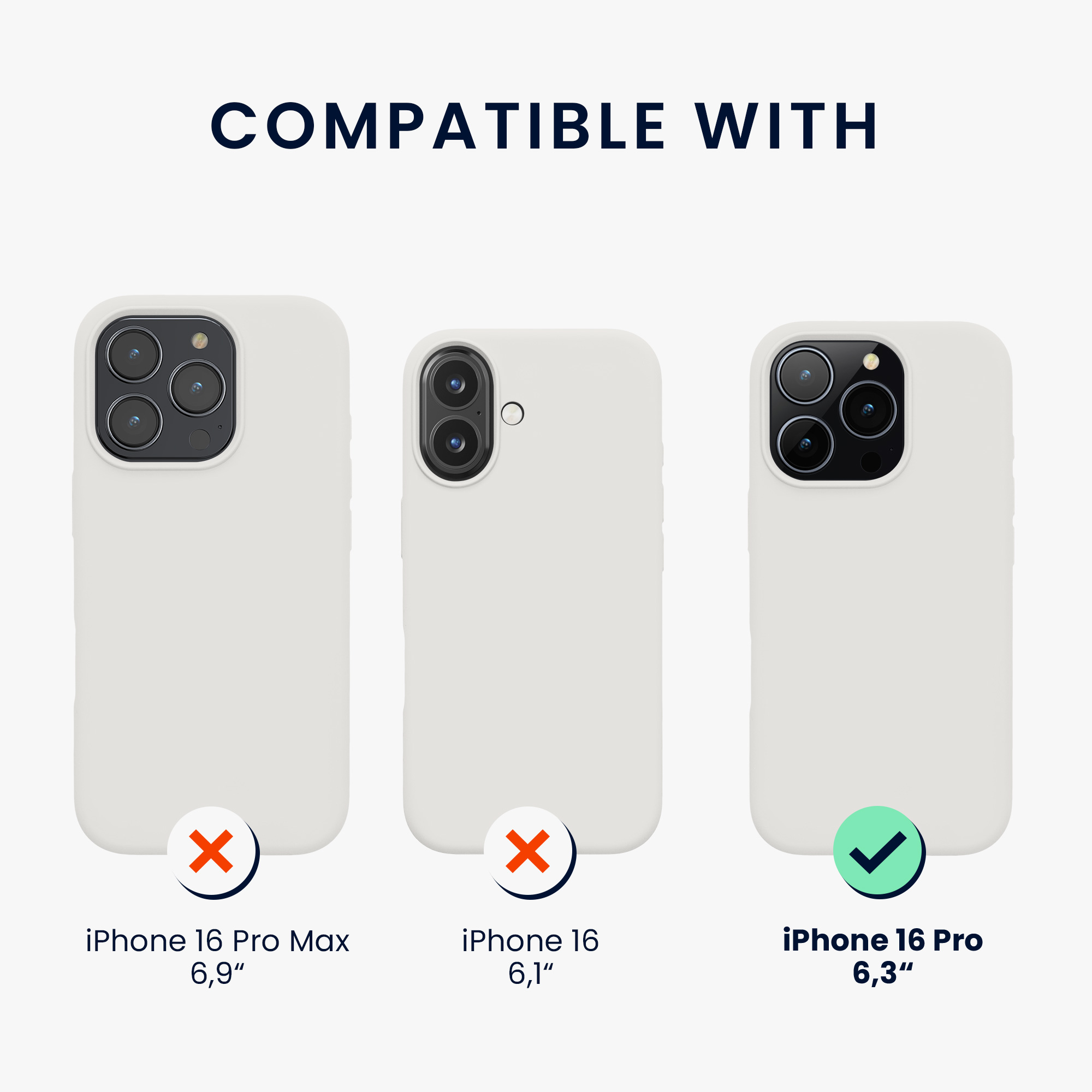 Silikonový kryt na mobil Apple iPhone 16 Pro kwmobile - bílá