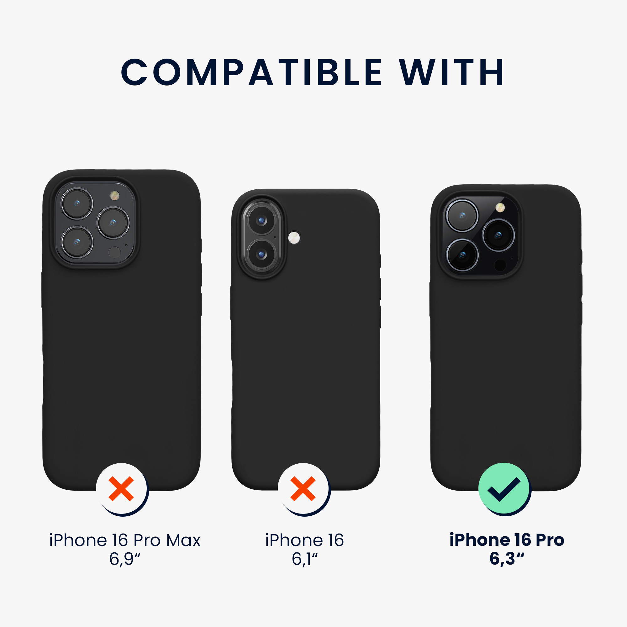 Silikonový kryt na mobil Apple iPhone 16 Pro kwmobile - černá