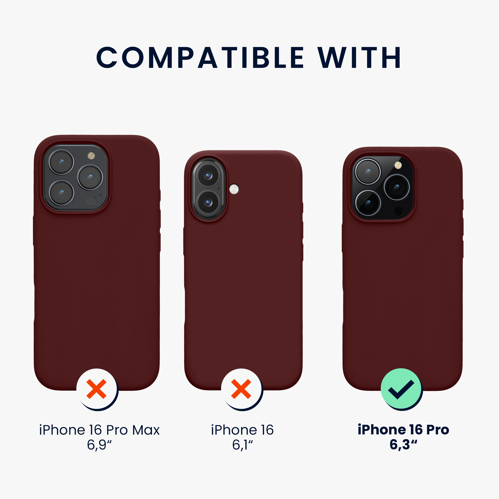 TPU silikonový kryt pro Apple iPhone 16 Pro, měkký povrch kwmobile ‑ vínově fialová