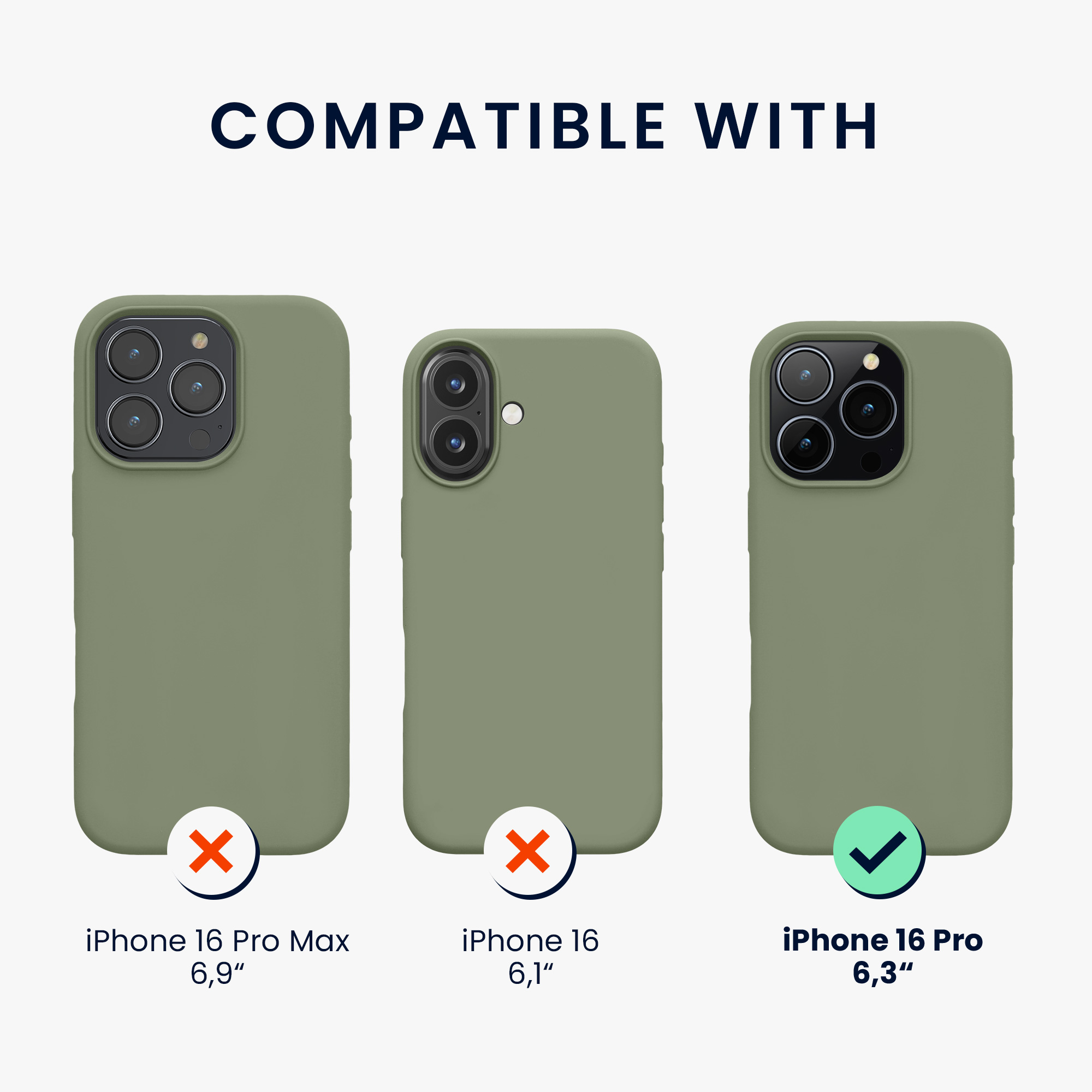 Silikonový kryt na mobil Apple iPhone 16 Pro kwmobile - zelená
