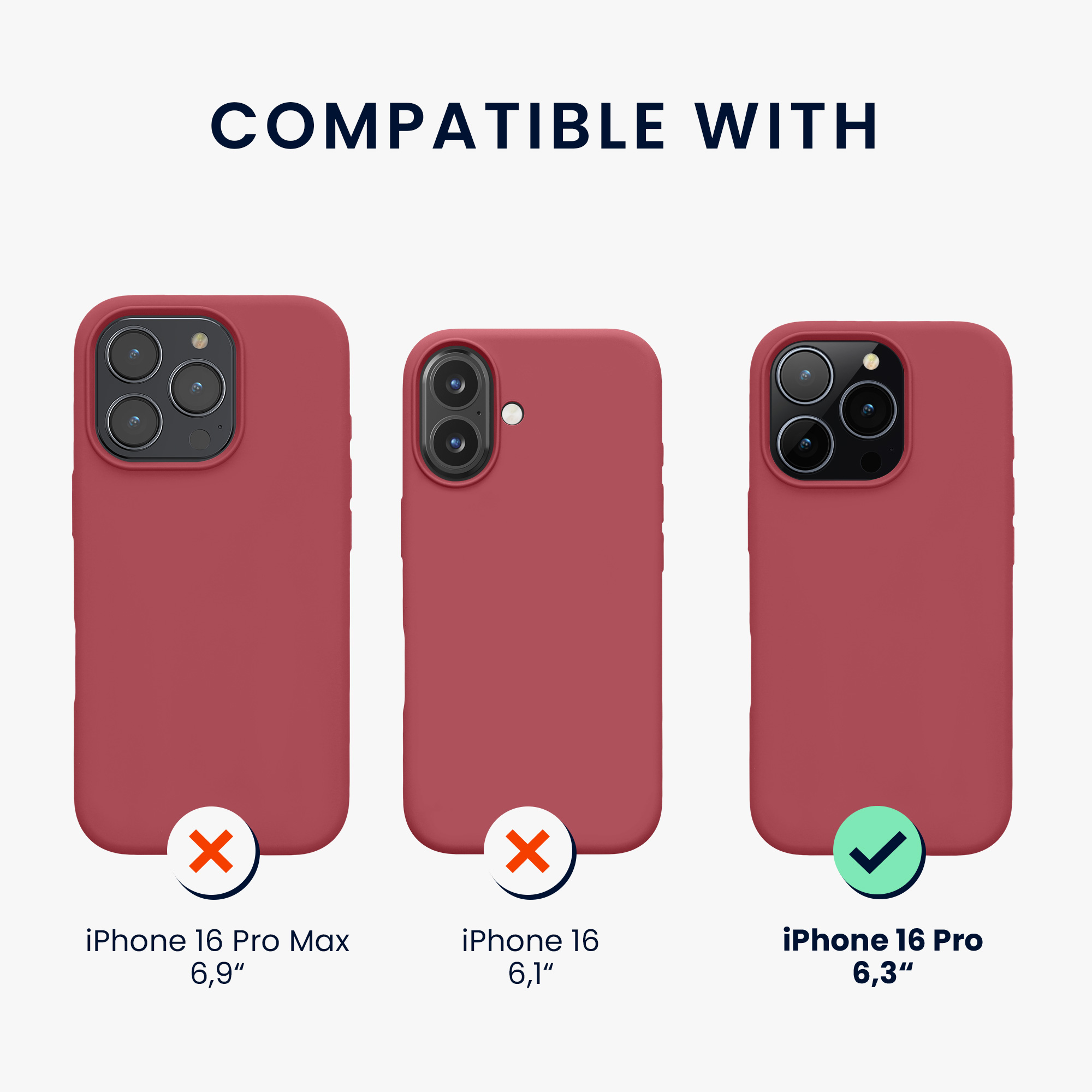 Silikonový kryt na mobil Apple iPhone 16 Pro kwmobile - Dark Rose