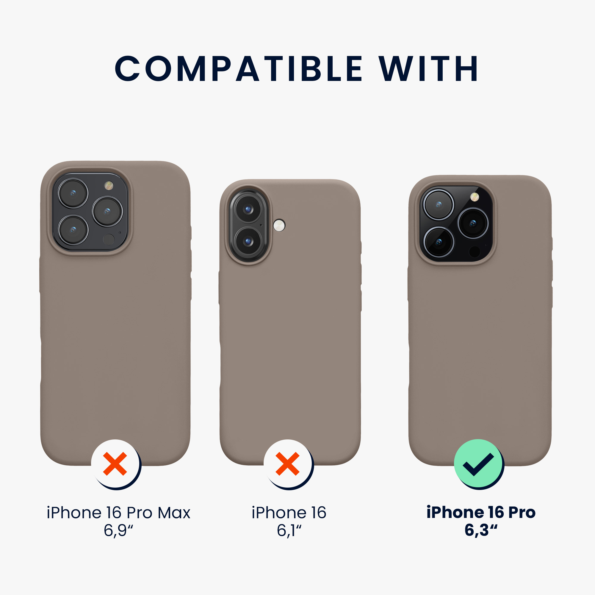 Silikonový kryt na mobil Apple iPhone 16 Pro kwmobile - taupe