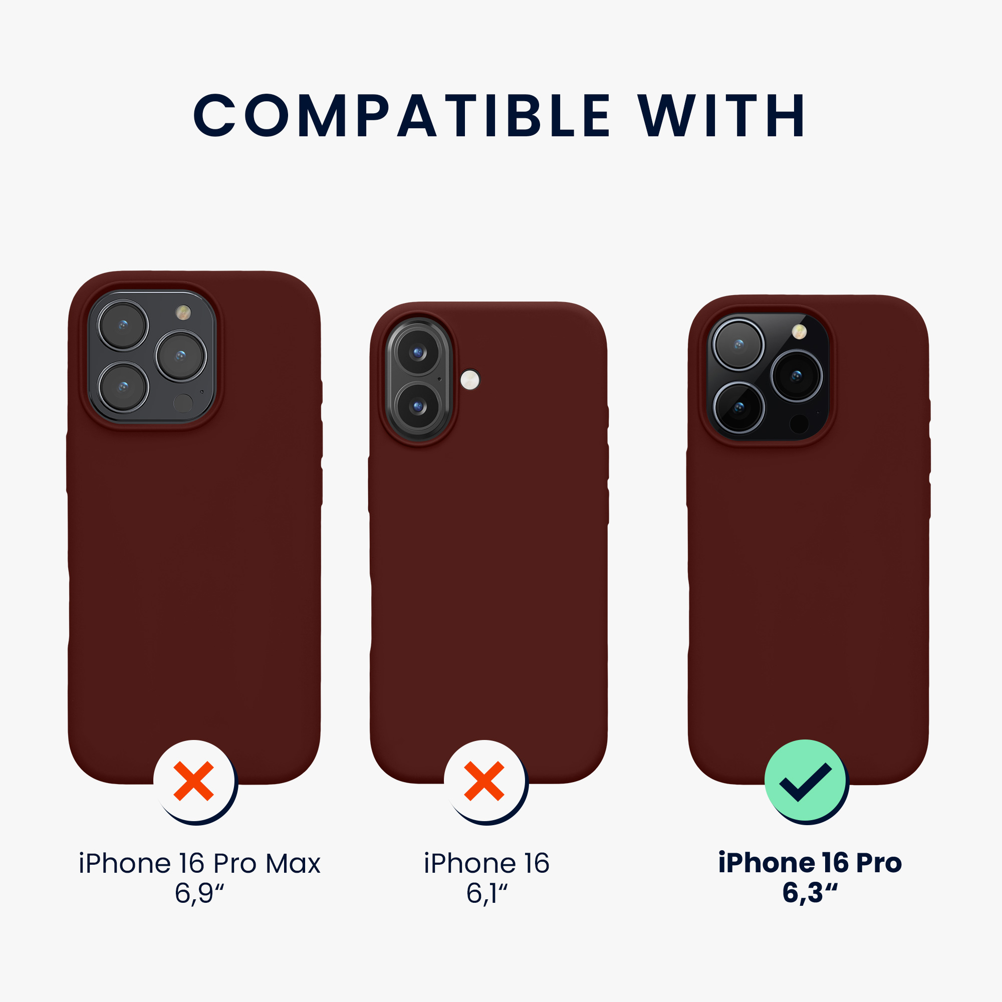Pouzdro pro Apple iPhone 16 Pro kwmobile silikonové - hnědočervená