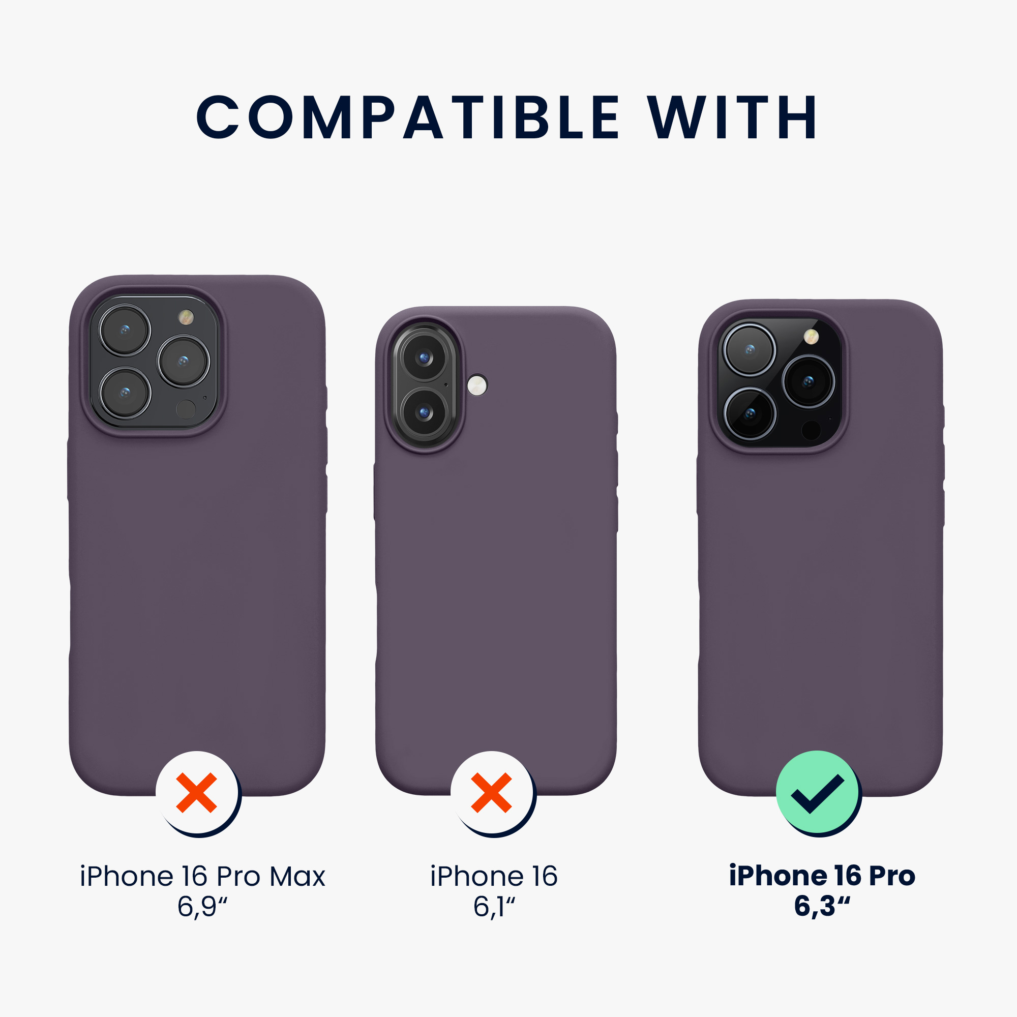 Silikonový kryt na mobil Apple iPhone 16 Pro kwmobile - Pale Iris