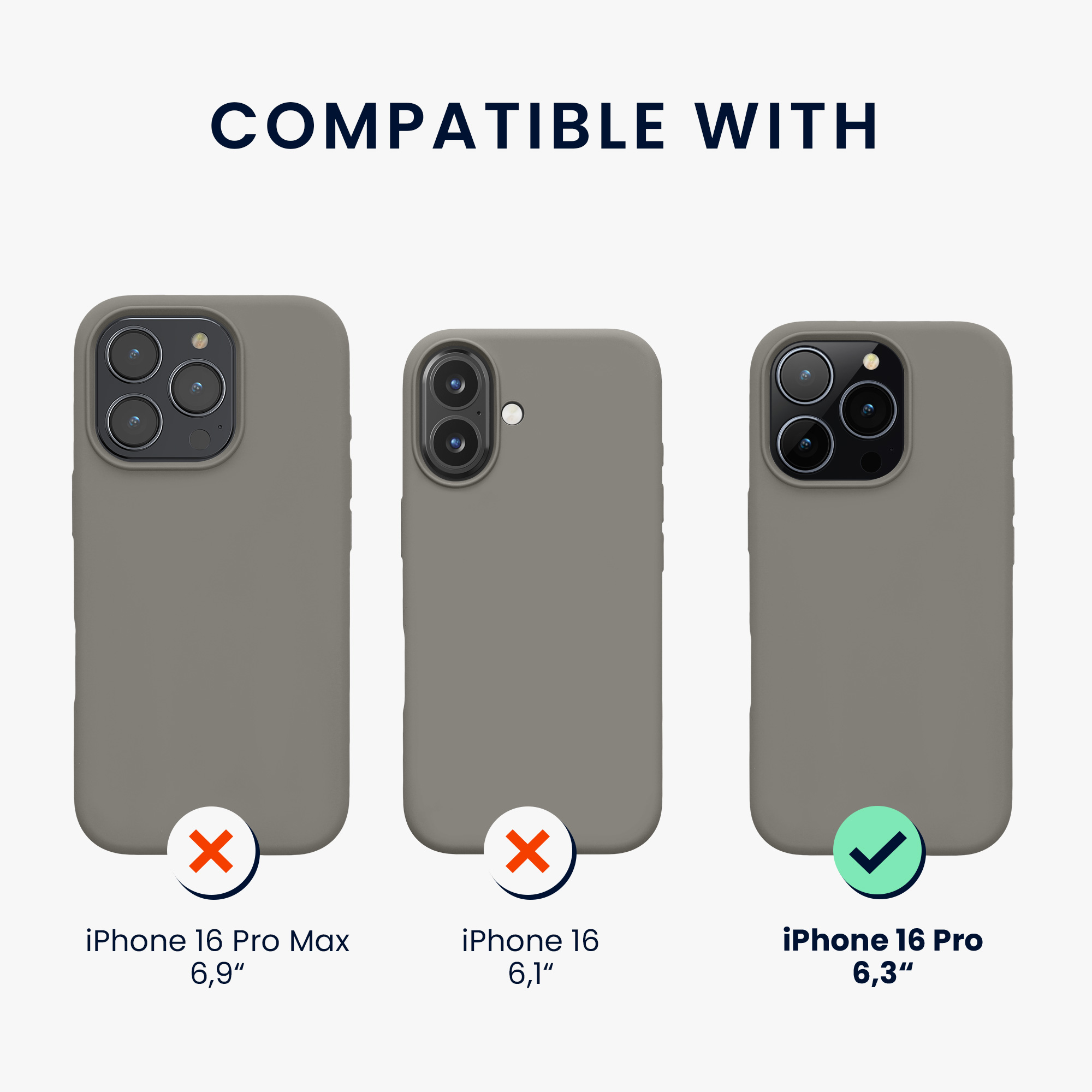 Silikonový kryt na mobil Apple iPhone 16 Pro kwmobile - Stone Dust