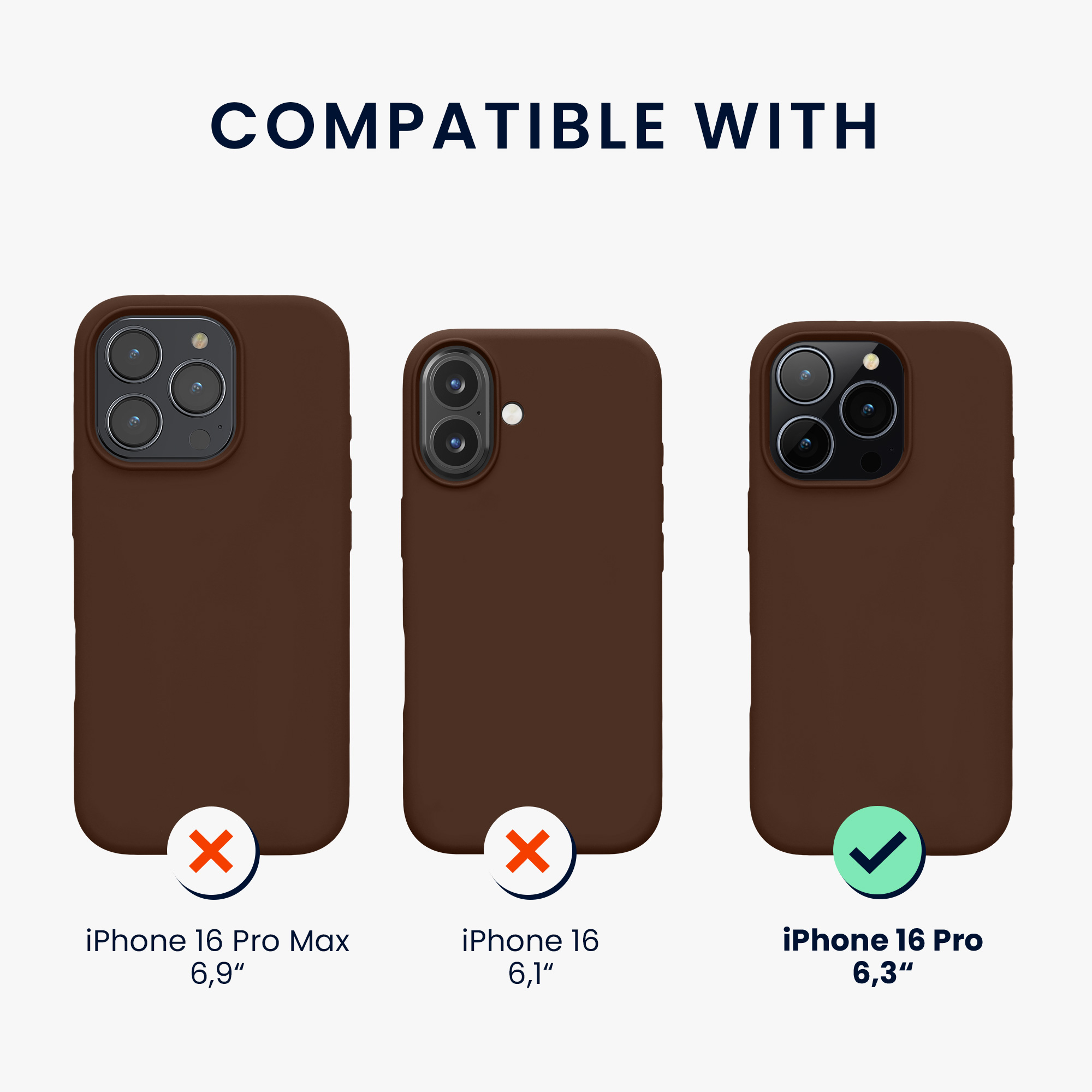 Silikonový kryt na mobil Apple iPhone 16 Pro kwmobile - hnědá Chocolate