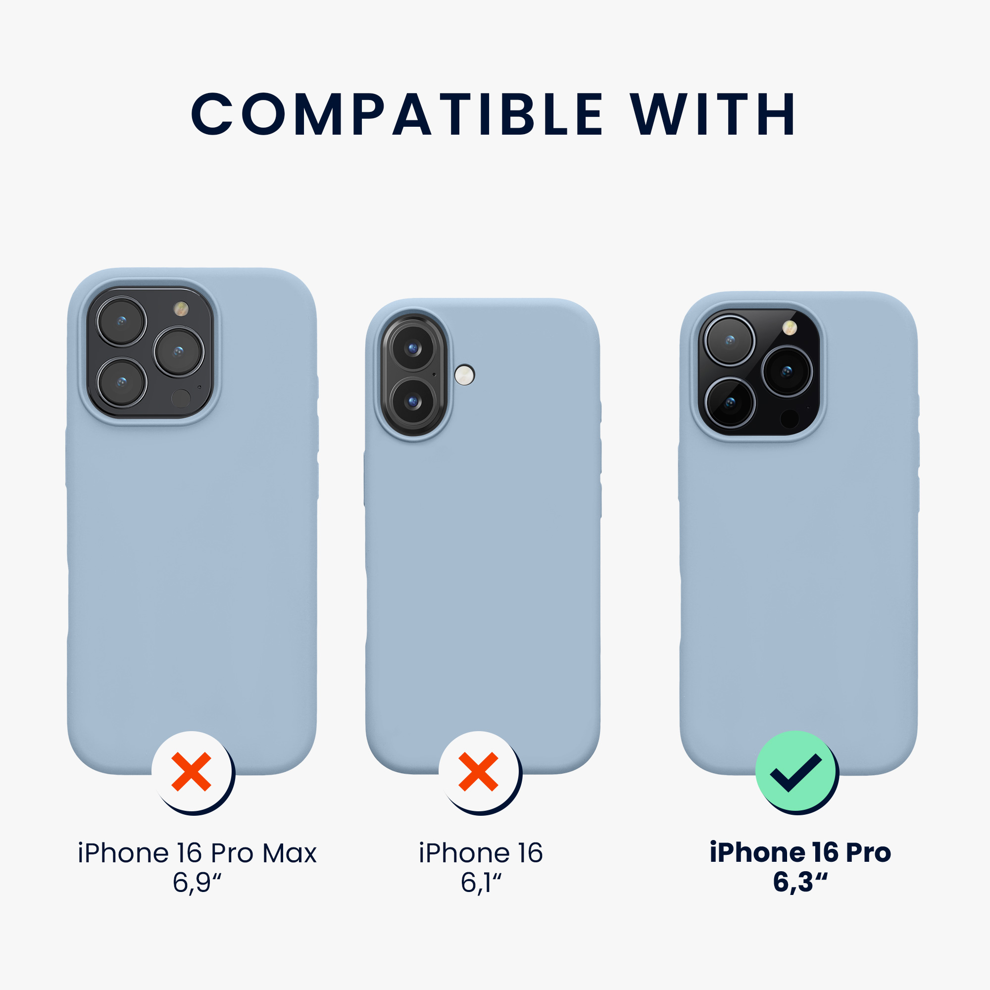 Silikonový kryt na mobil Apple iPhone 16 Pro kwmobile - světle modrá
