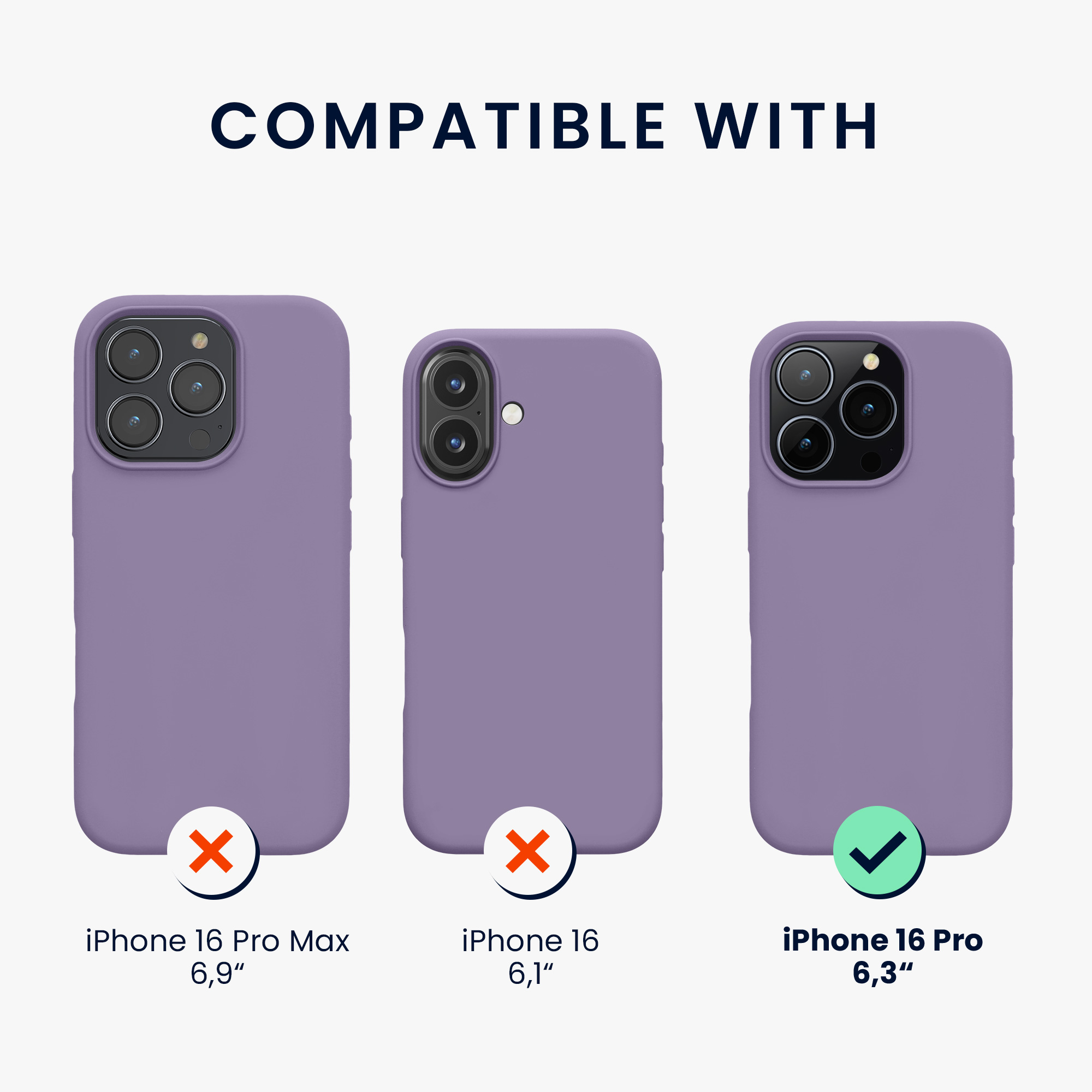 Silikonový kryt na mobil Apple iPhone 16 Pro kwmobile - fialová