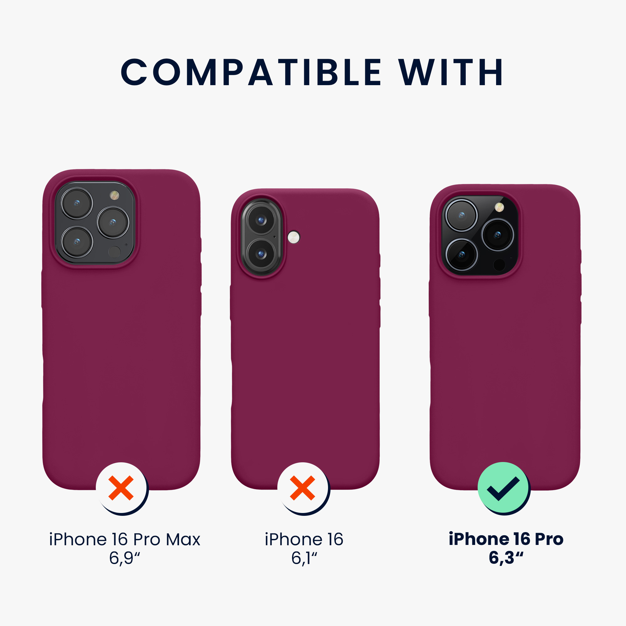 Silikonový kryt na mobil Apple iPhone 16 Pro kwmobile - červená