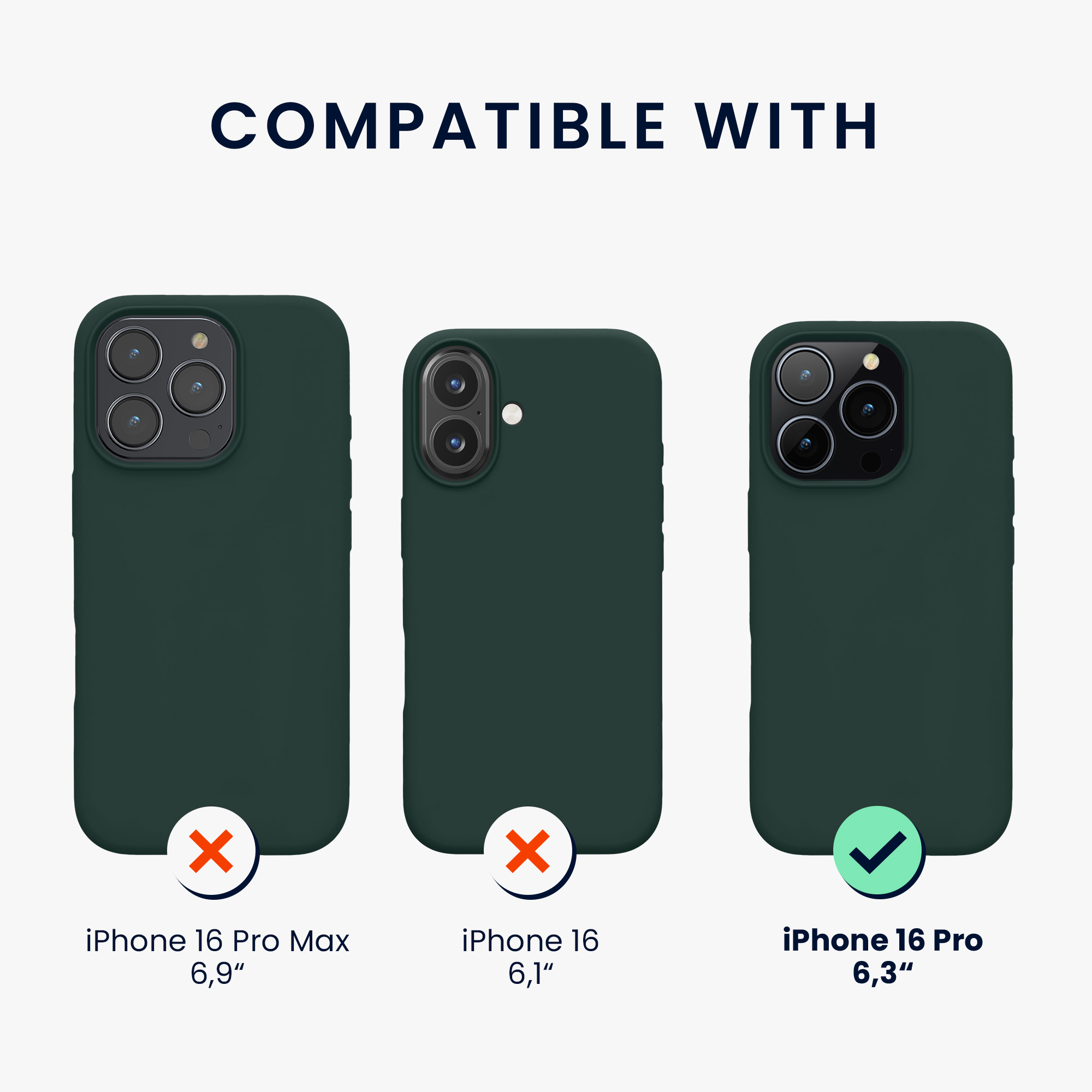 Silikonový kryt na mobil Apple iPhone 16 Pro kwmobile - zelená